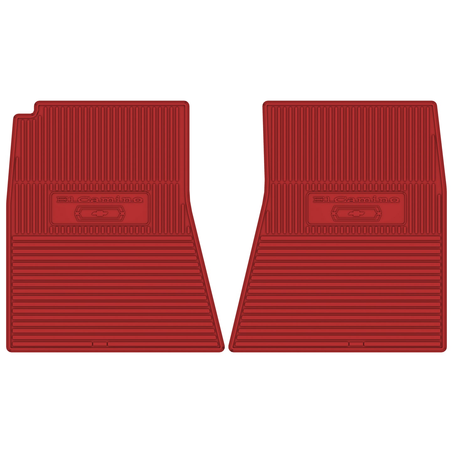 70 CHEVROLET 'EL CAMINO W/ BOWTIE' FLOOR MATS - BRIGHT RED