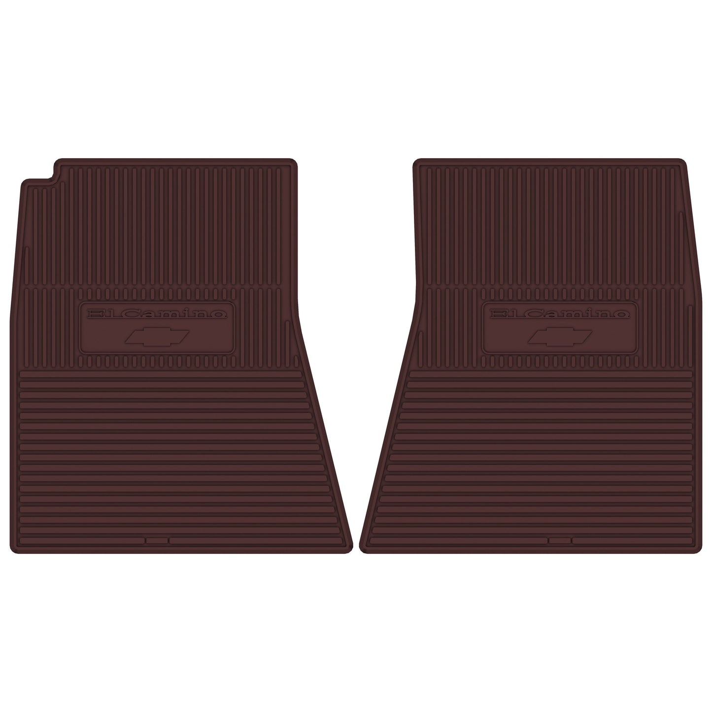 71/72 EL CAMINO W/ BOWTIE VINYL FLOORMATS - MAROON