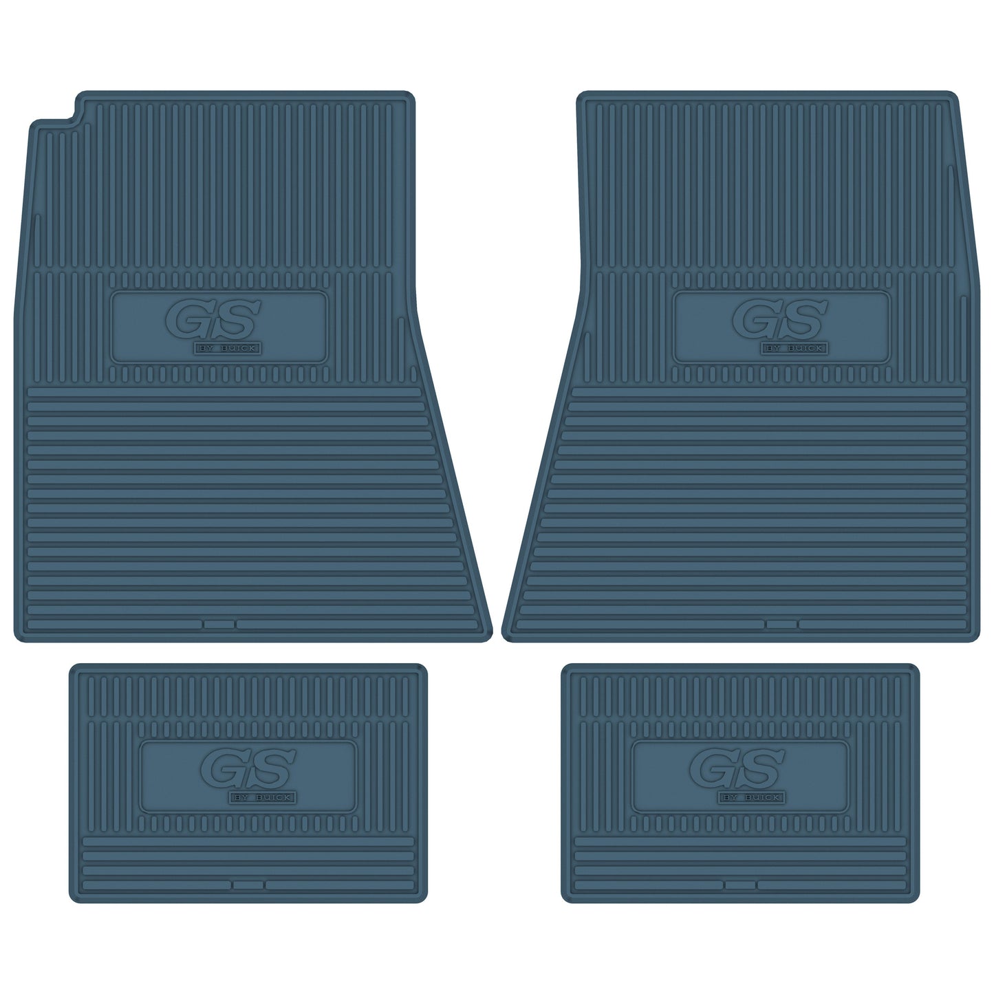 68-72 BUICK GRAN SPORT 'GS BY BUICK' FLOOR MATS - MEDIUM BLUE