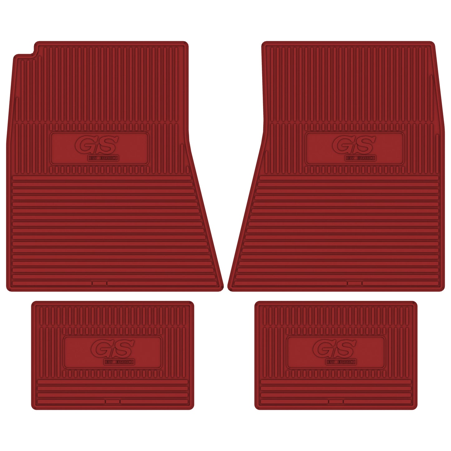 68-72 BUICK GRAN SPORT 'GS BY BUICK' FLOOR MATS - RED