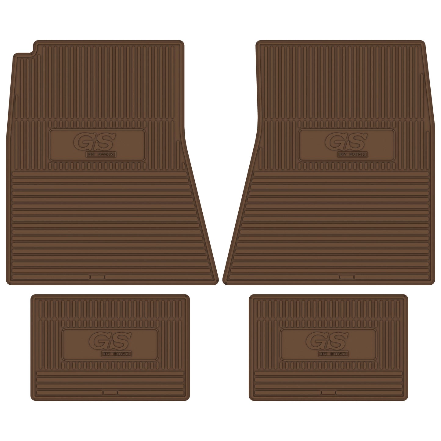 68-72 BUICK GRAN SPORT 'GS BY BUICK' FLOOR MATS - SADDLE