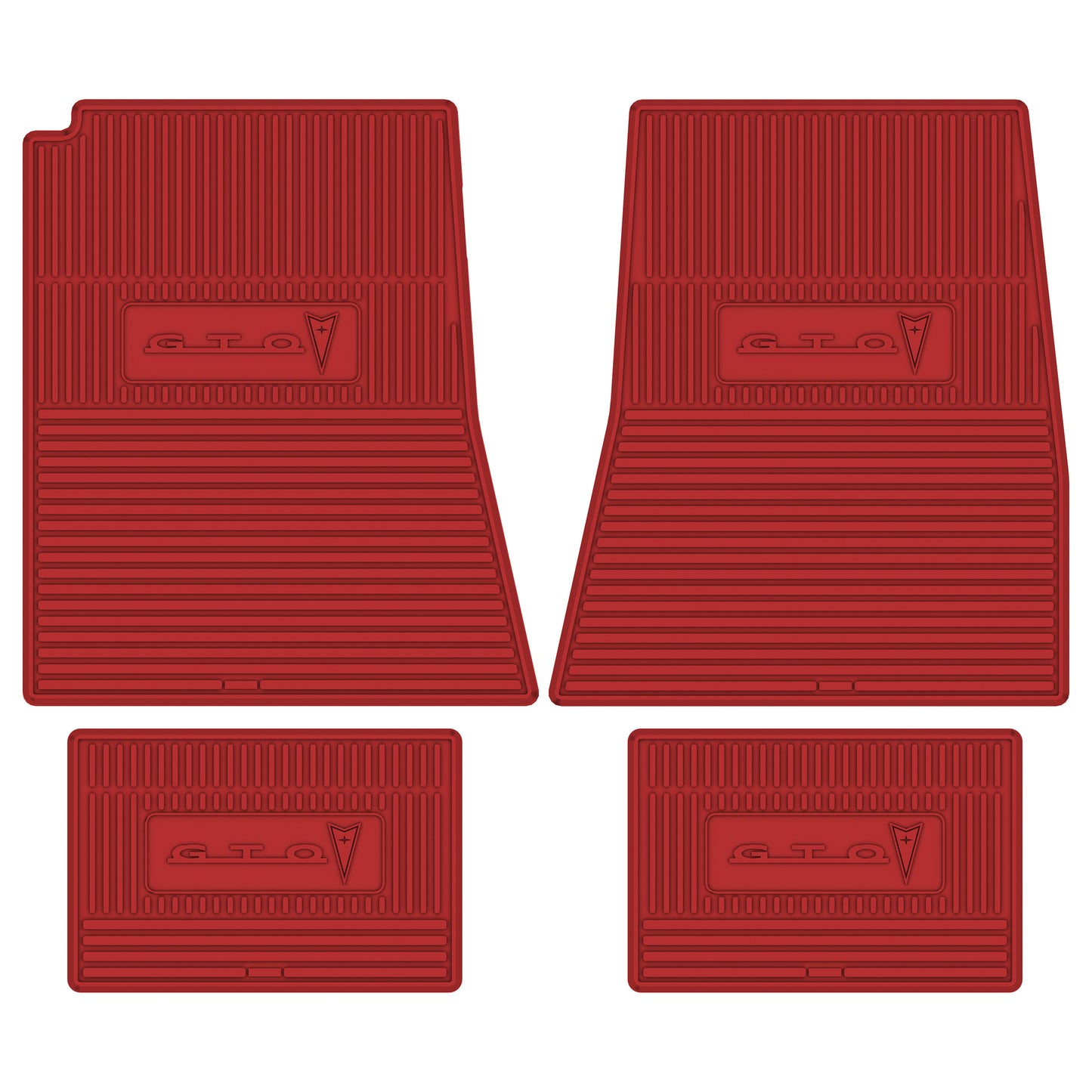66-67 PONTIAC 'GTO' FLOOR MATS - BRIGHT RED