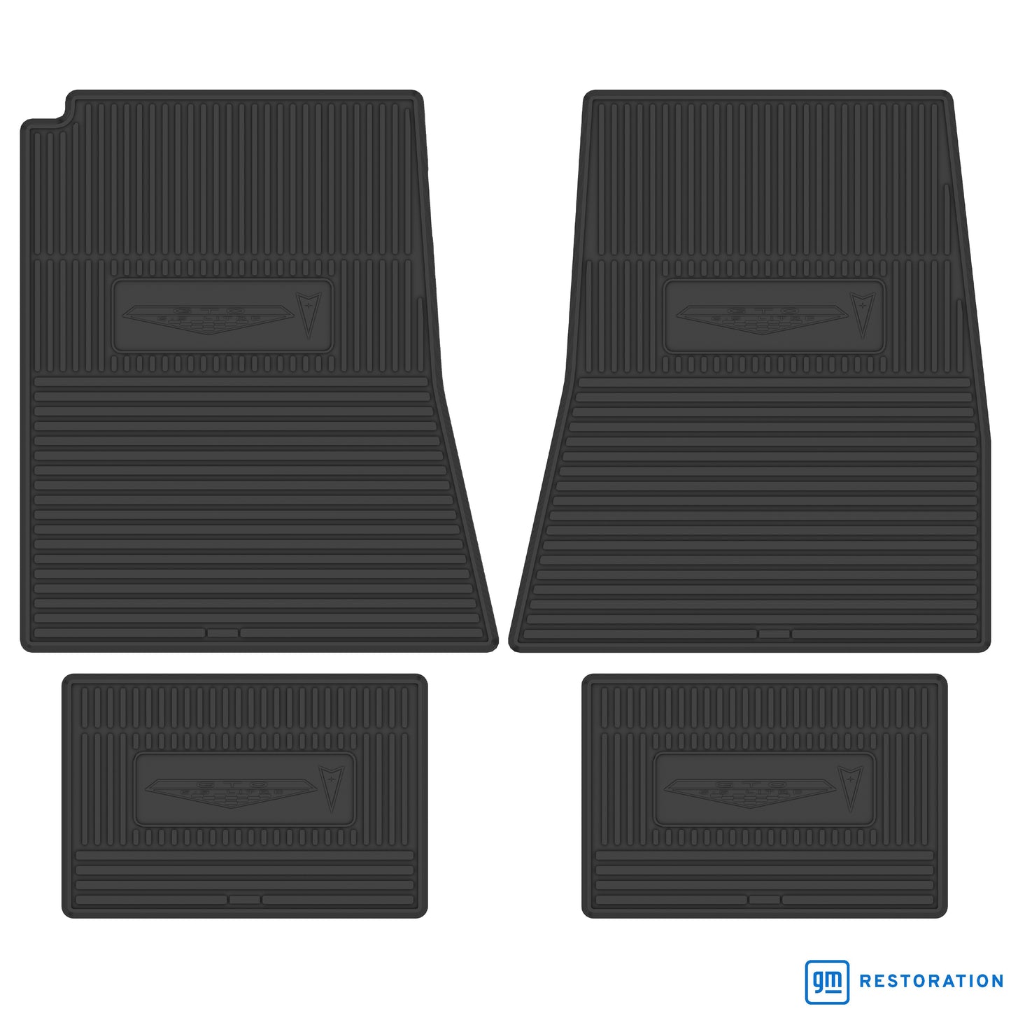66-67 PONTIAC 'GTO 6.5 LITRE' FLOOR MATS - BLACK