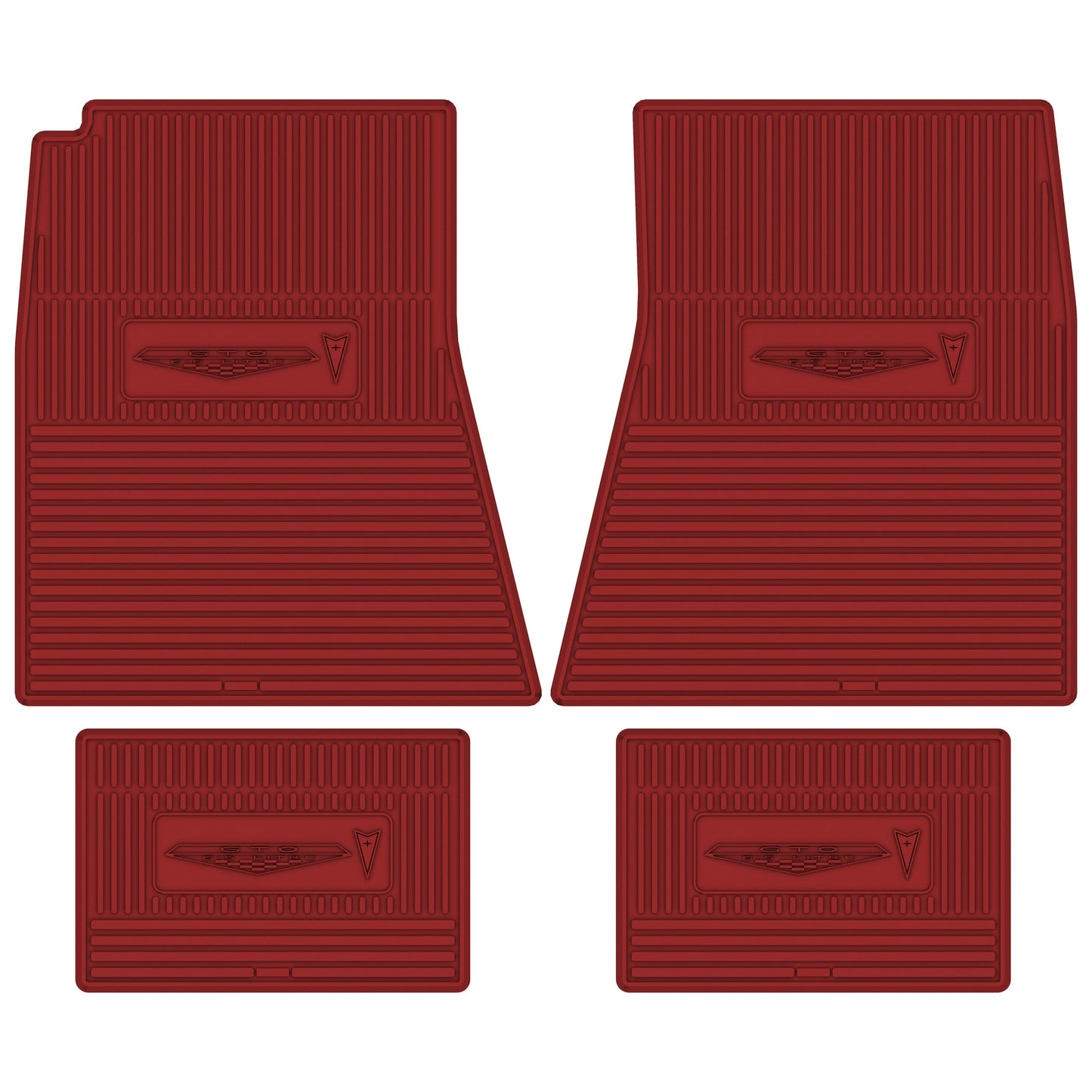 68 PONTIAC 'GTO 6.5 LITRE' FLOOR MATS - RED