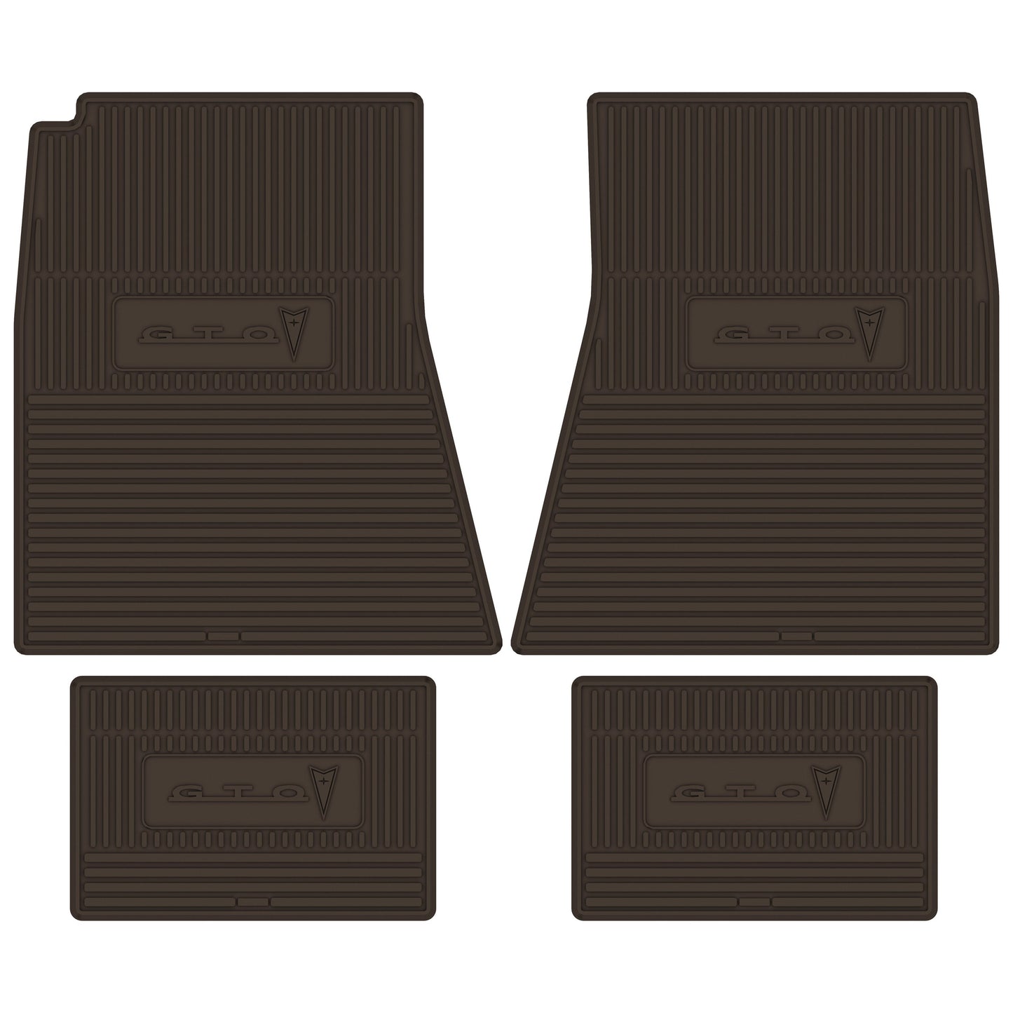 68-72 PONTIAC 'GTO' FLOOR MATS - BROWN