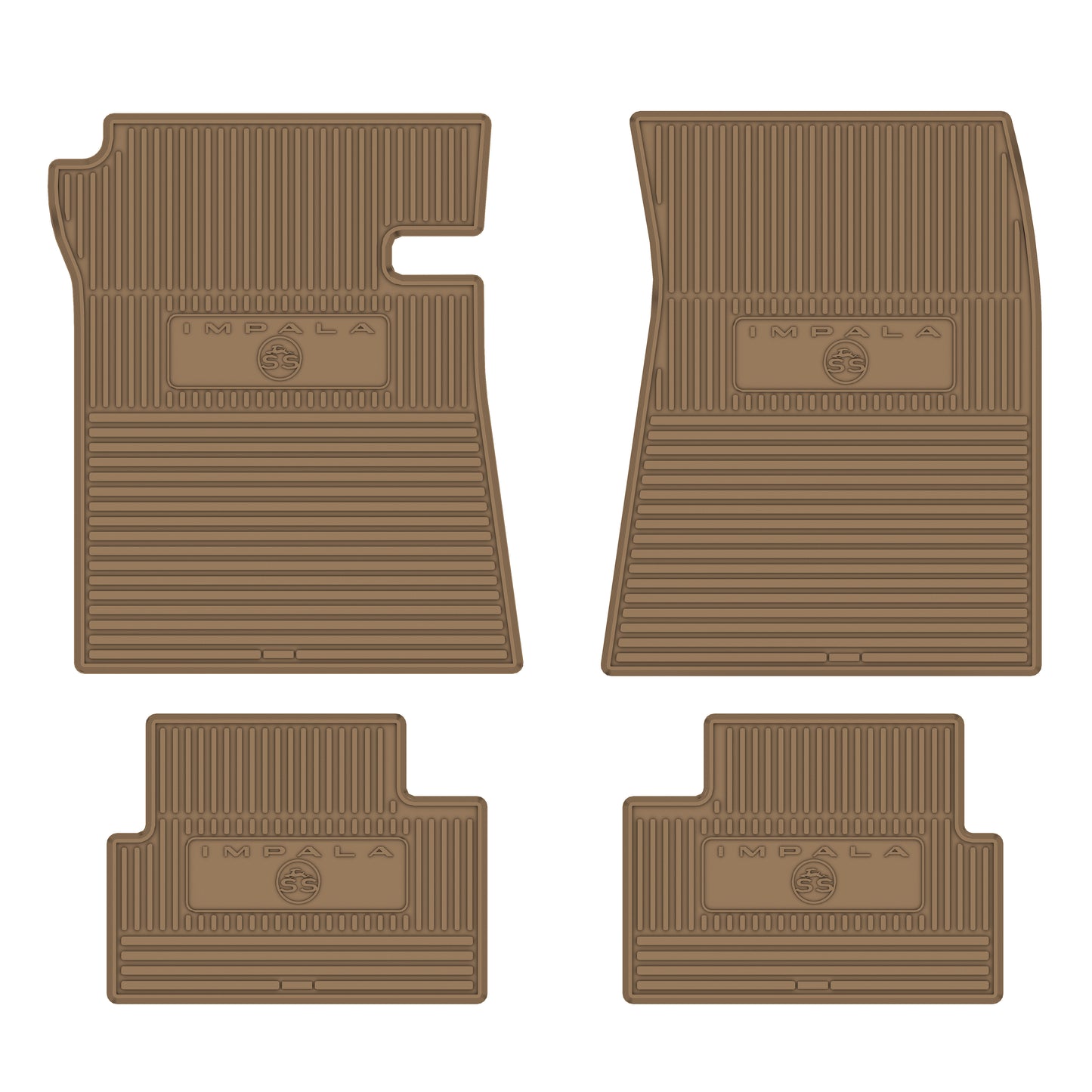 63 CHEVROLET 'IMPALA SS' FLOOR MATS - TAN