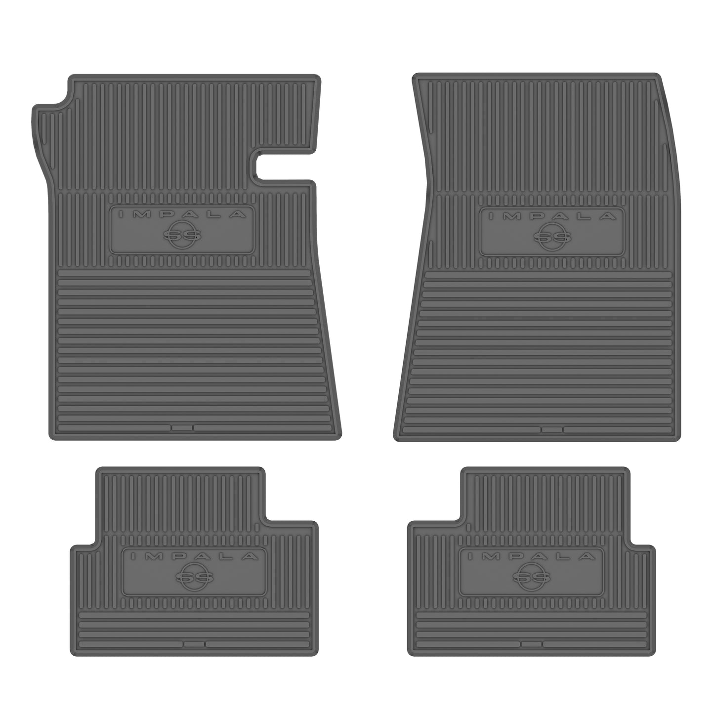 64 CHEVROLET 'IMPALA SS' FLOOR MATS - GRAY