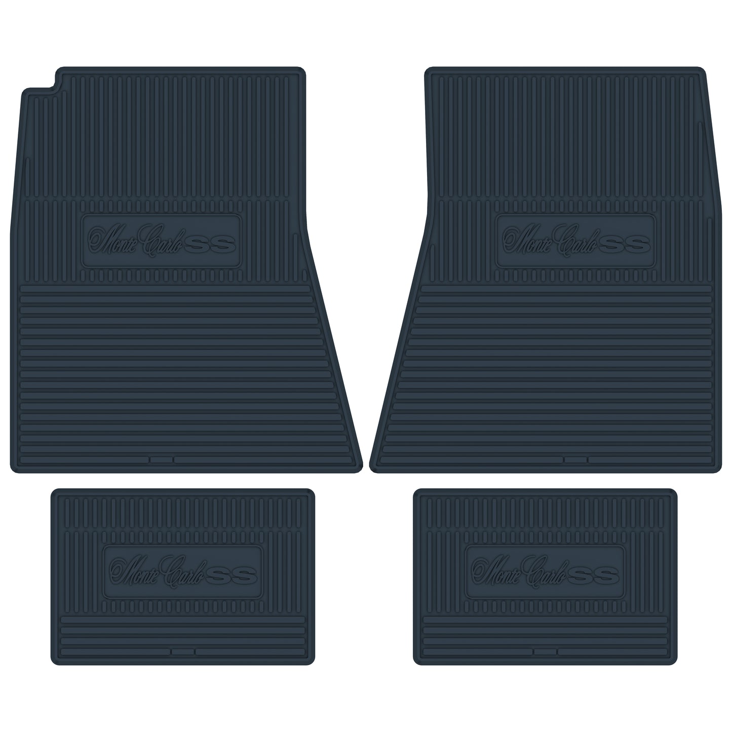 70-72 CHEVROLET 'MONTE CARLO SS' FLOOR MATS - DARK BLUE