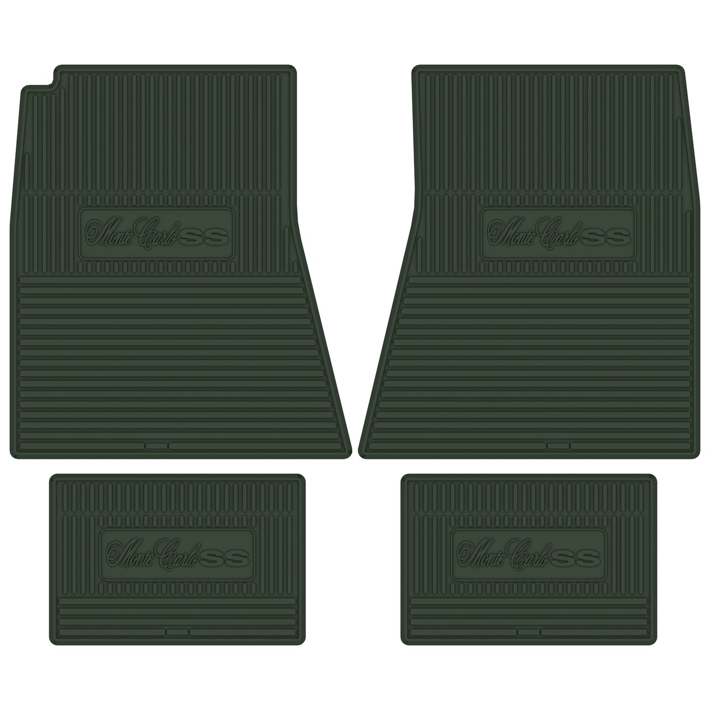 70-72 CHEVROLET 'MONTE CARLO SS' FLOOR MATS - GREEN