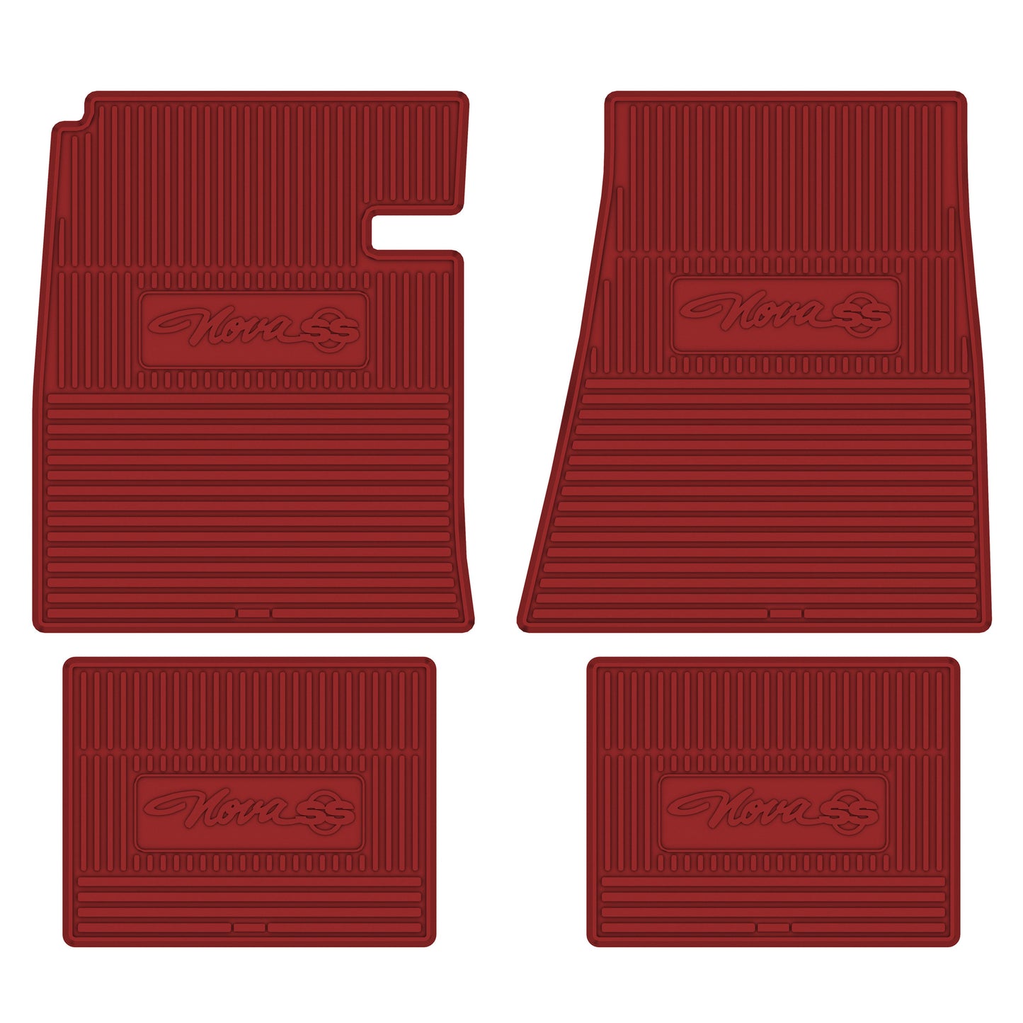 65 CHEVROLET 'NOVA SS' FLOOR MATS - RED