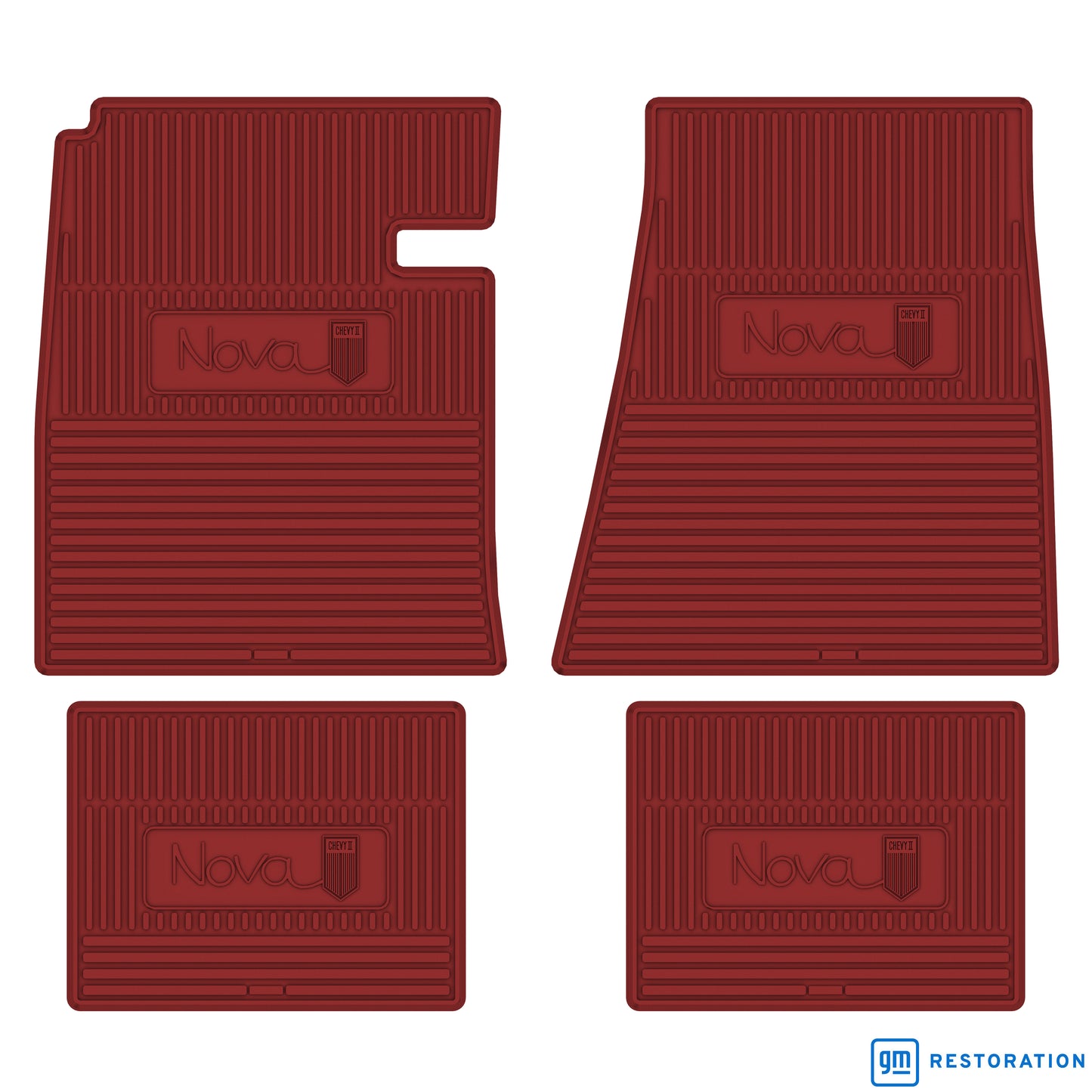 66-67 CHEVROLET 'NOVA' FLOOR MATS - RED