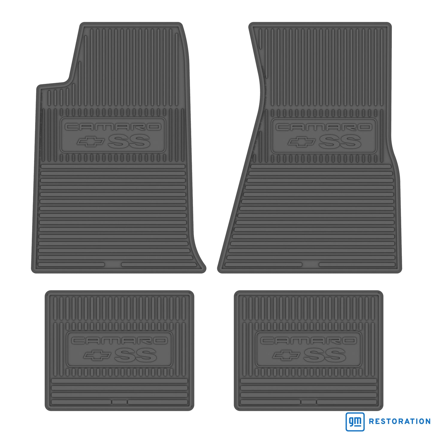 96-02 CHEVROLET 'CAMARO SS' FLOOR MATS - GRAY