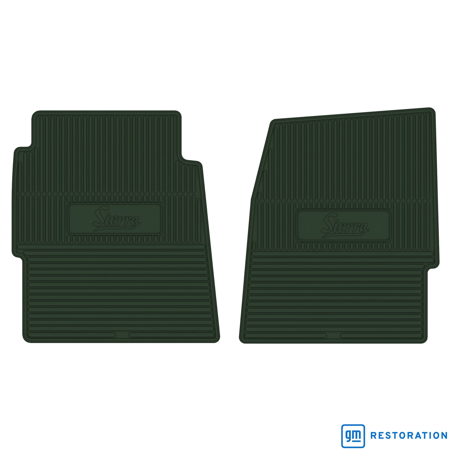 69-72 GMC TRUCK VINYL FLOORMATS W/ SIERRA LOGO (2PC) - GREEN
