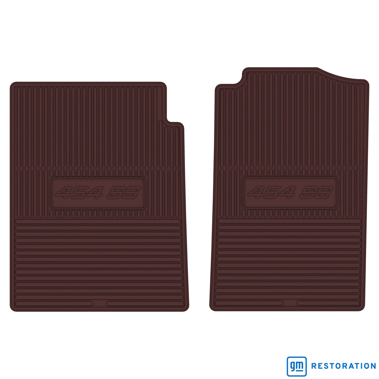 90-91 CHEVROLET TRUCK VINYL FLOORMATS W/ 454 SS LOGO (2PC) - MAROON