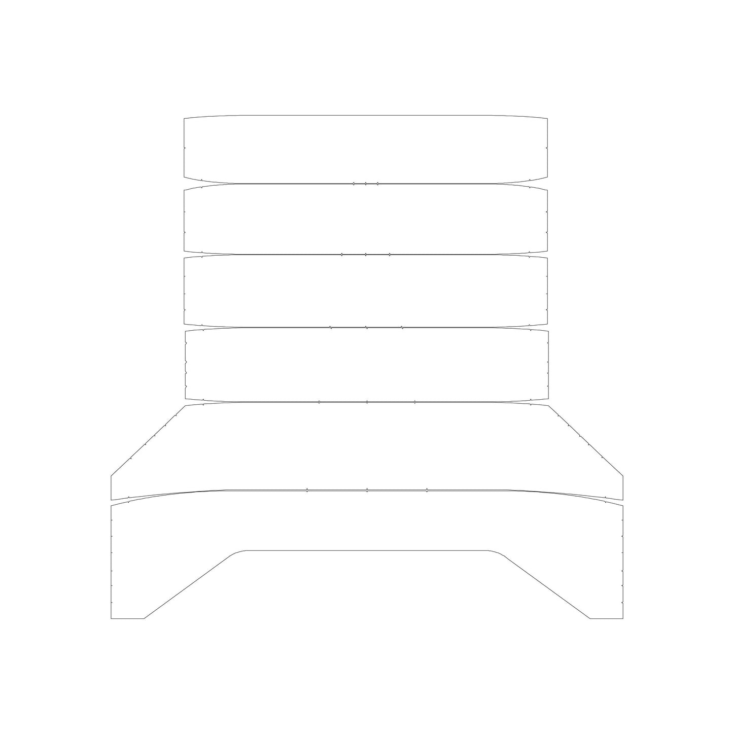 64 DODGE 330 HEADLINER - MEDIUM BLUE PERF