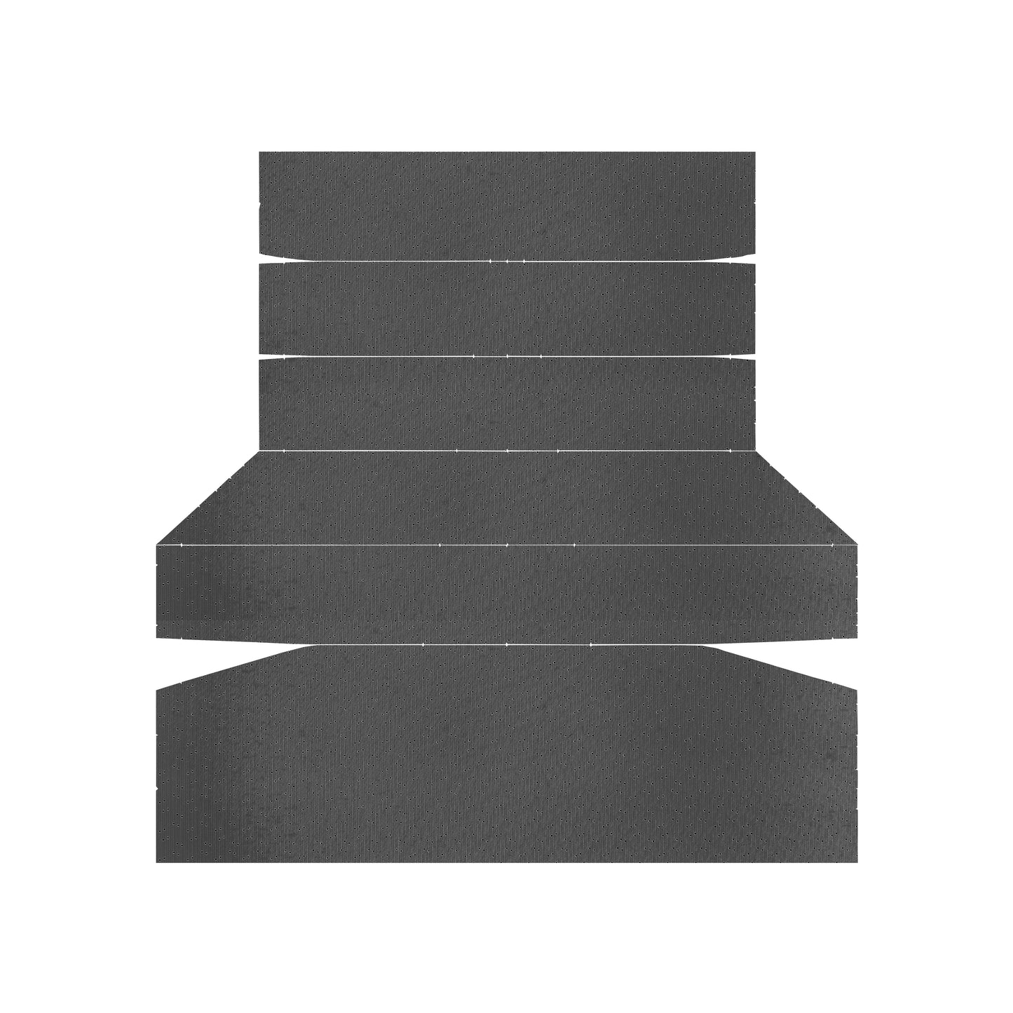 66 POLARA/FURY/SPORT FURY HTP '5-BOW' HEADLINER (WEYMOUTH PERFORATED) - BLACK
