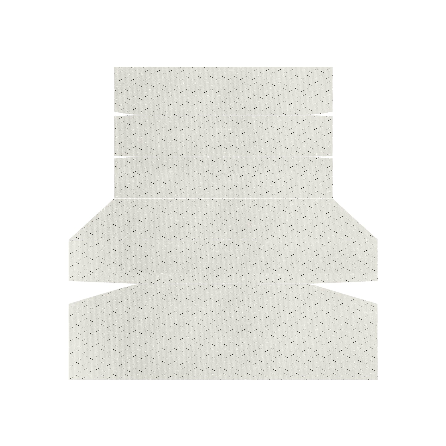 66 POLARA/FURY/SPORT FURY HTP '5-BOW' HEADLINER (WEYMOUTH PERFORATED) - WHITE