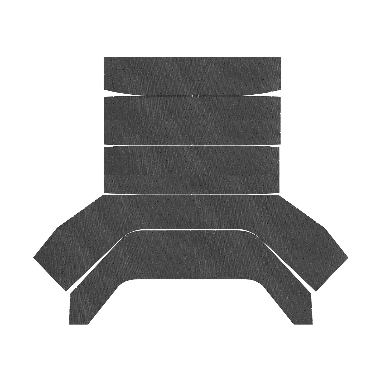 66-67 CORONET/BELVEDERE 2DR/4DR SEDAN '4-BOW' HEADLINER (WEYMOUTH PERFORATED) - BLACK