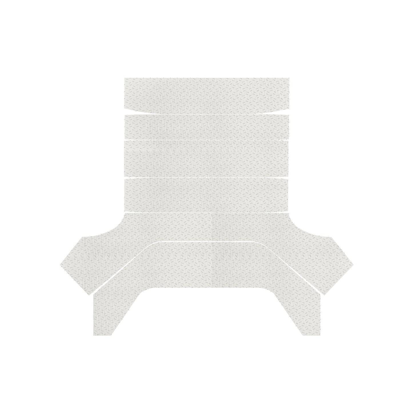 66-67 CORONET/BELVEDERE 2DR/4DR SEDAN '5-BOW' HEADLINER (WEYMOUTH PERFORATED) - WHITE