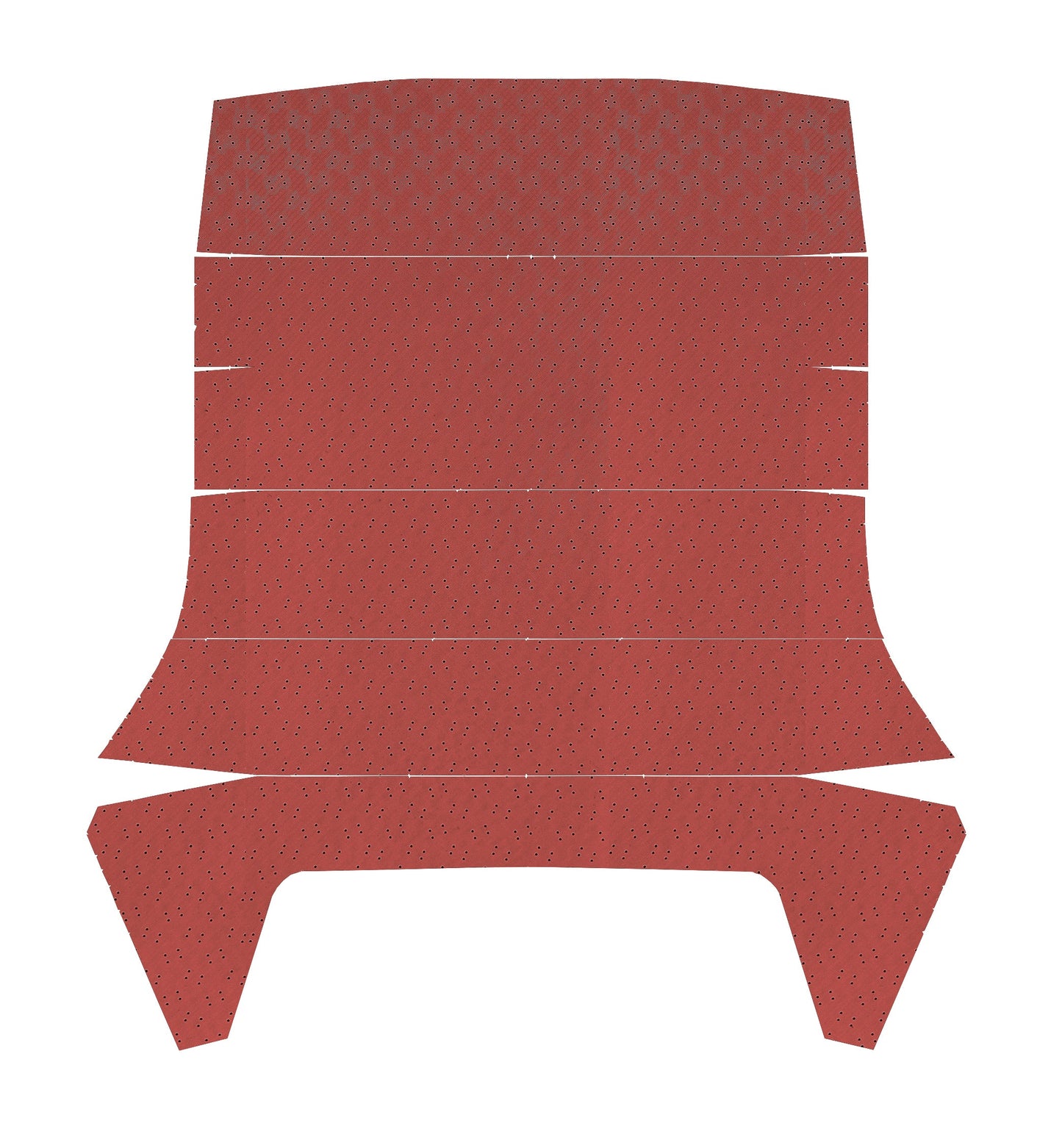 66 GTO/LEMANS "EARLY PRODUCTION - 1ST DESIGN" HEADLINER (FINE DIAMOND PERFORATED) - RED