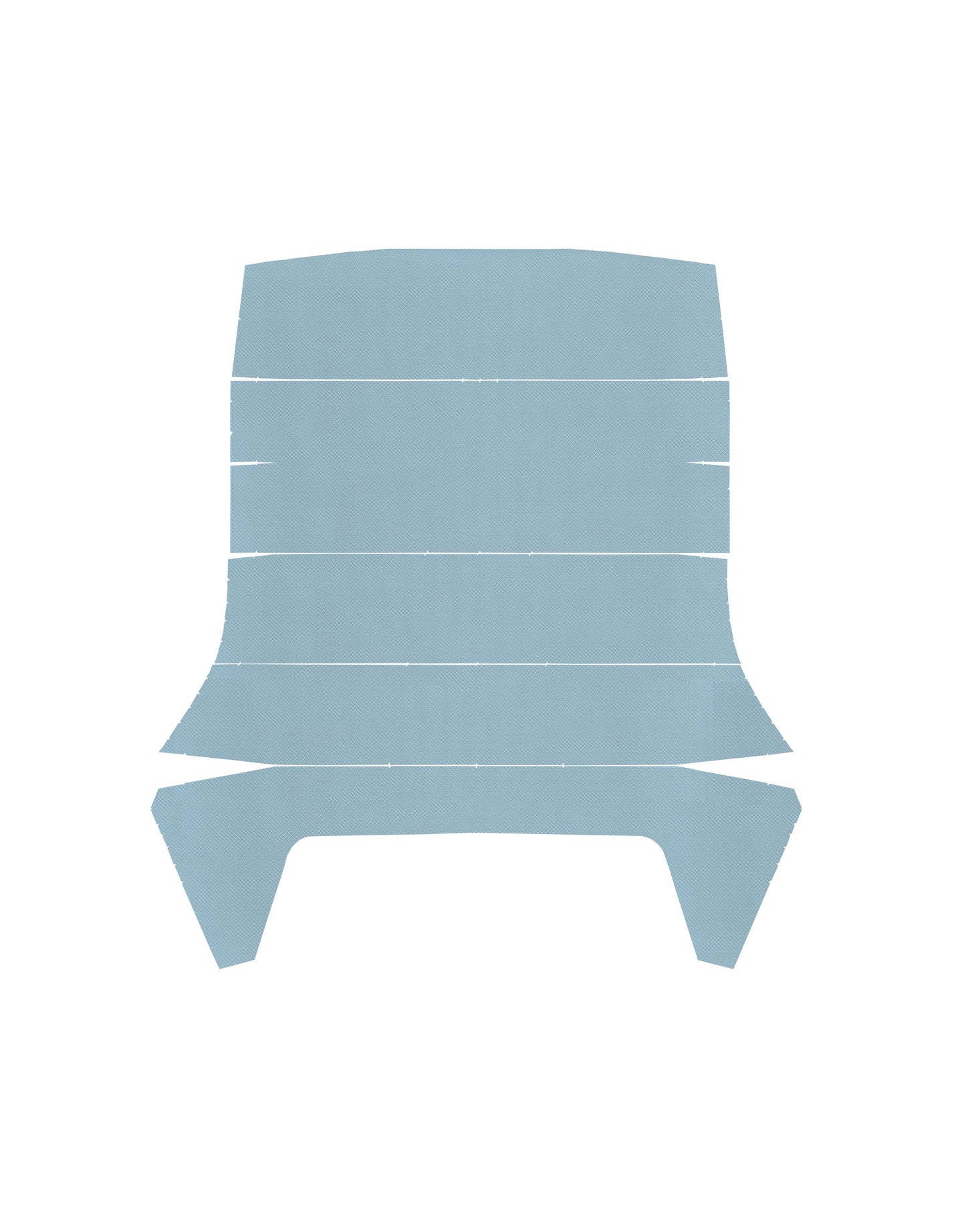 66 TEMPEST "EARLY PRODUCTION - 1ST DESIGN" HARDTOP HEADLINER (BASKETWEAVE) - POWDER BLUE