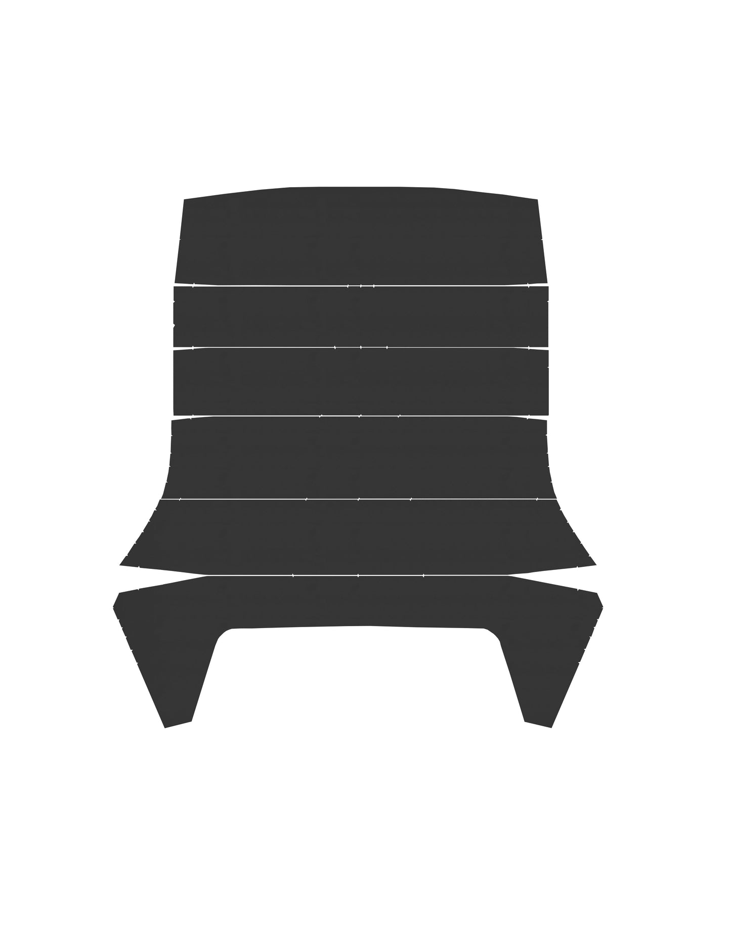 66 CHEVELLE "EARLY PRODUCTION - 1ST DESIGN" HARDTOP HEADLINER (TIER) - BLACK