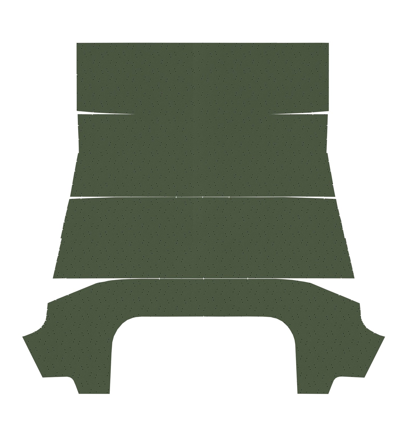 67-69 BARRACUDA HARDTOP HEADLINER (FINE PEMBROOK PERFORATED) - GREEN