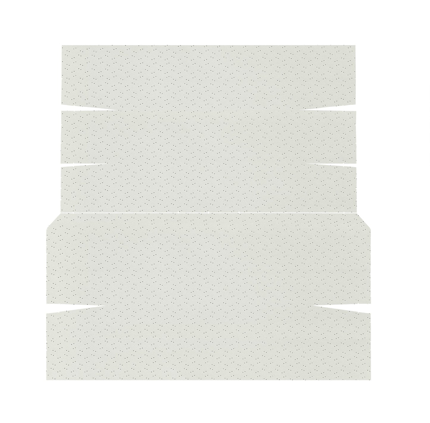 70-71 BARRACUDA HARDTOP '5-BOW' HEADLINER (FINE PEMBROOK PERFORATED) - WHITE