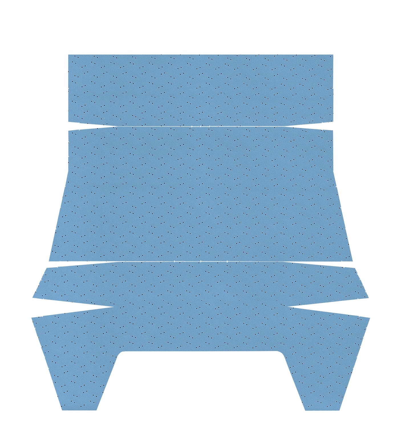 71-72 CHALLENGER HARDTOP '4-BOW' HEADLINER (FINE PEMBROOK PERFORATED) - BRIGHT BLUE