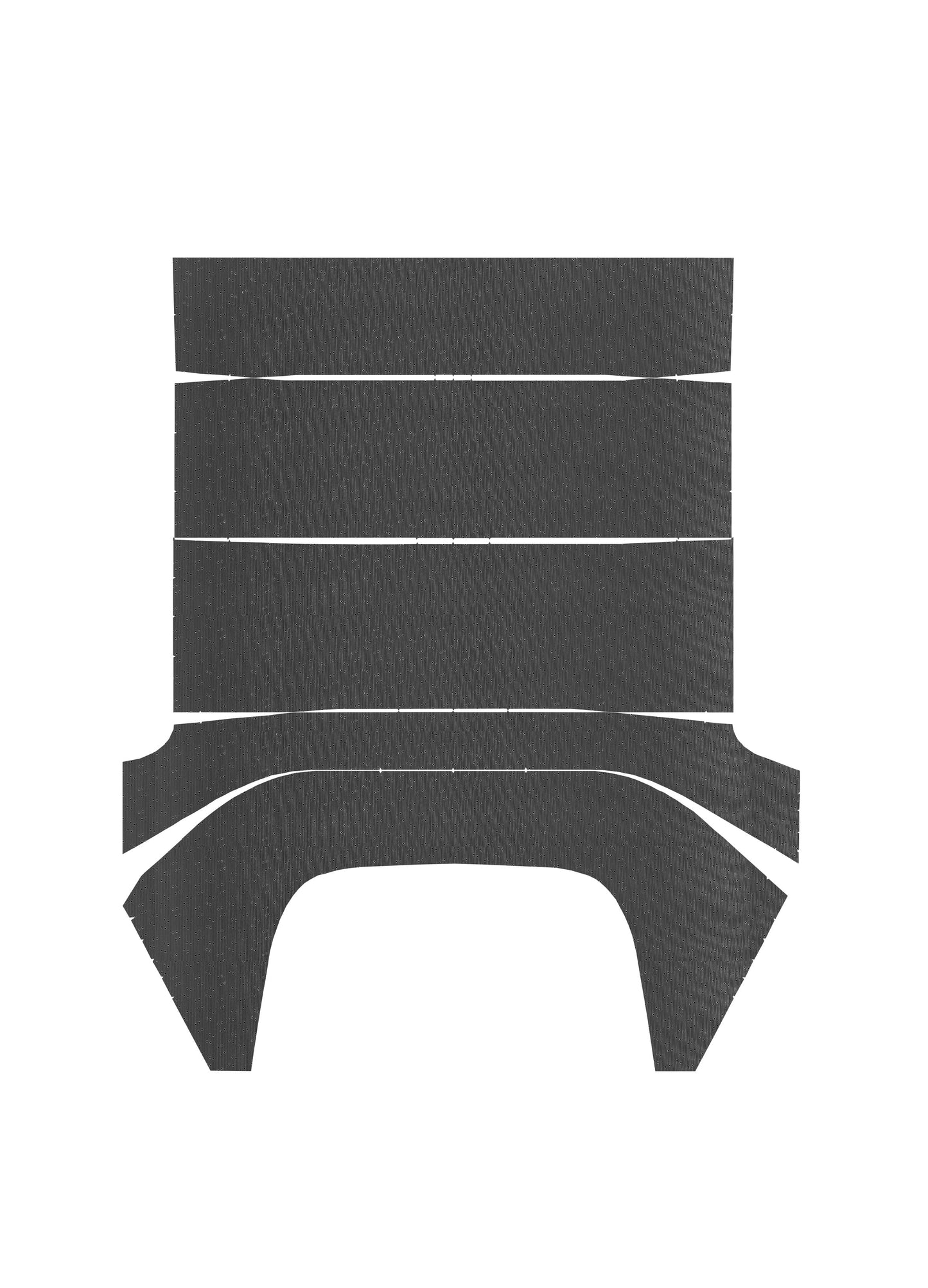 71-72 DUSTER/DEMON '4-BOW' HEADLINER (WEYMOUTH PERFORATED) - BLACK