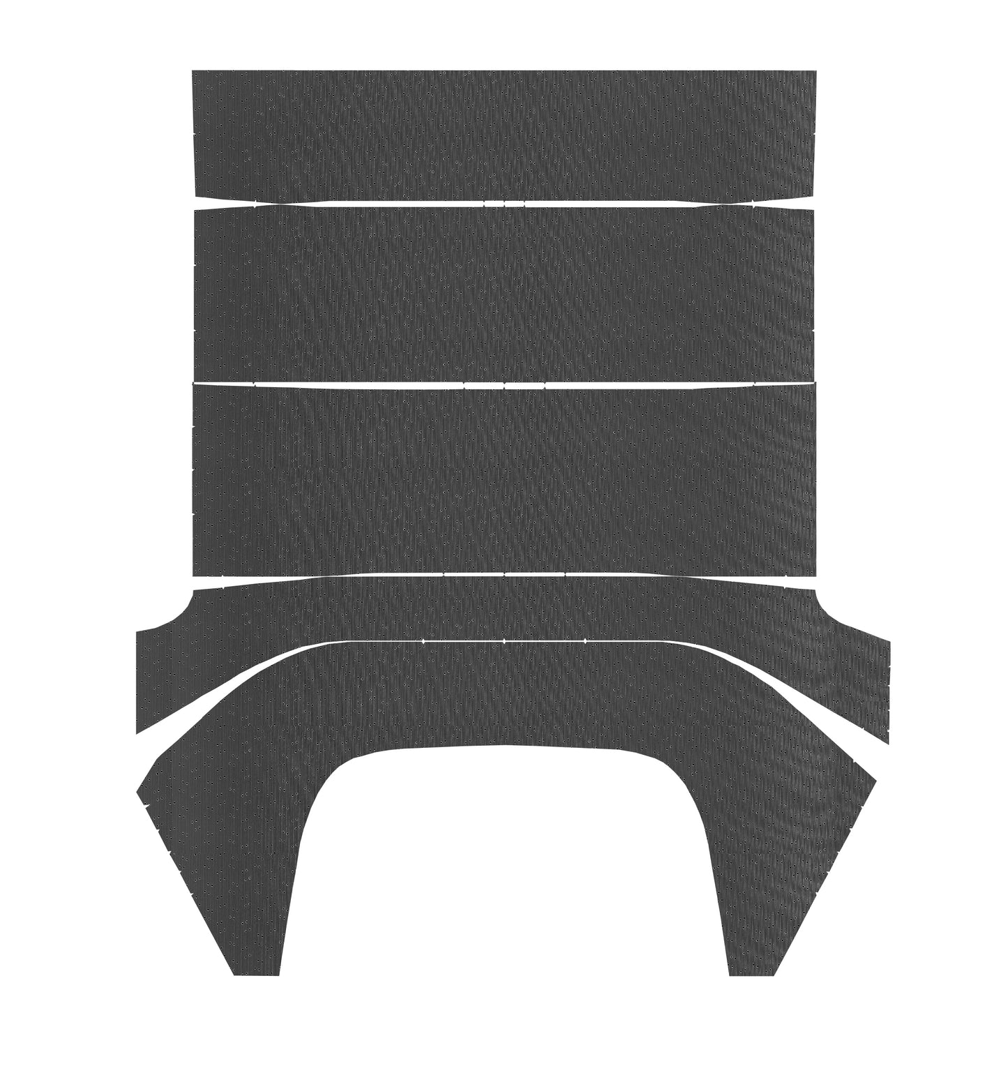 71-72 DUSTER/DEMON '4-BOW' HEADLINER (FINE PEMBROOK PERFORATED) - BLACK
