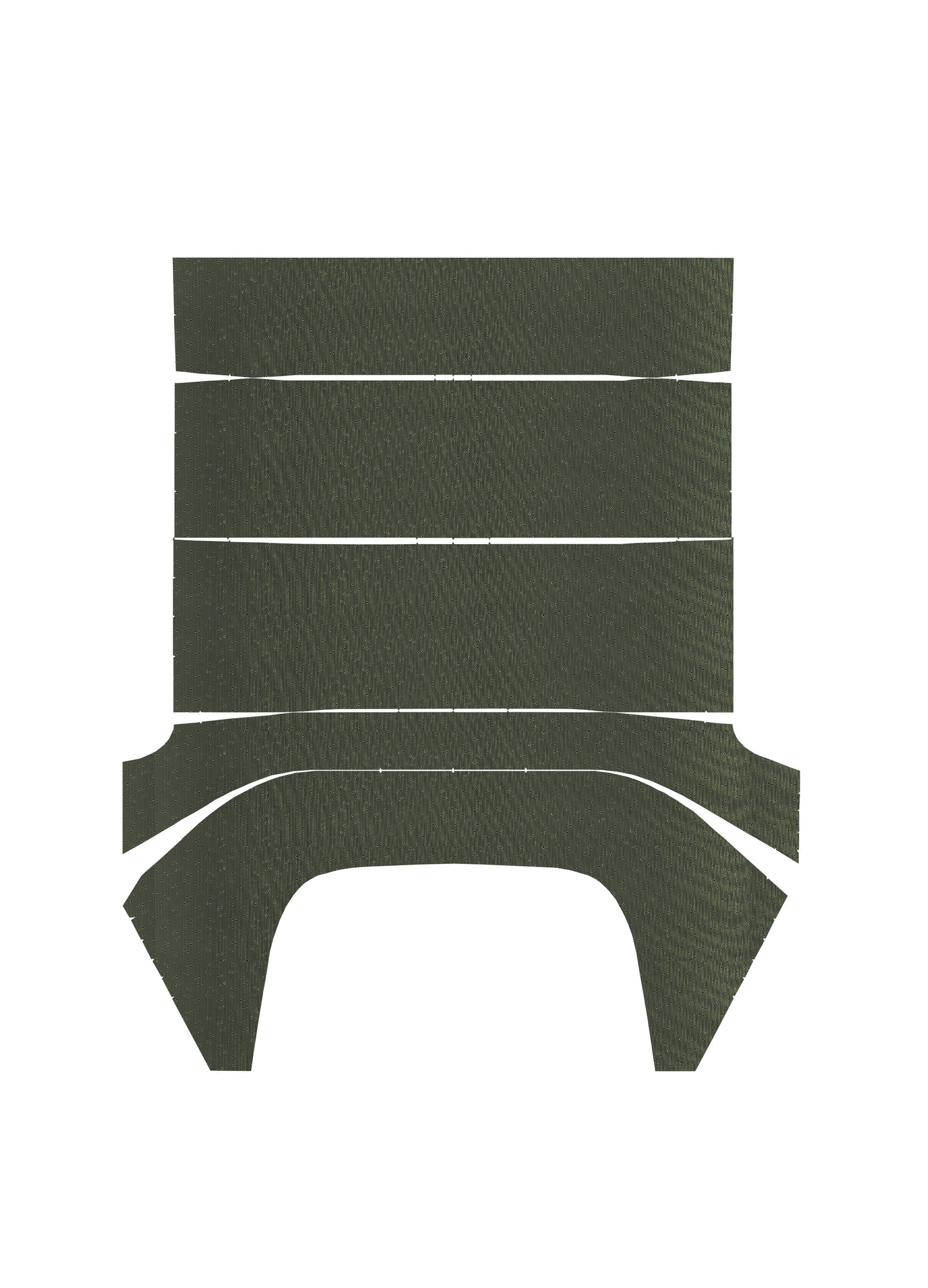 71-72 DUSTER/DEMON '4-BOW' HEADLINER (WEYMOUTH PERFORATED) - GREEN