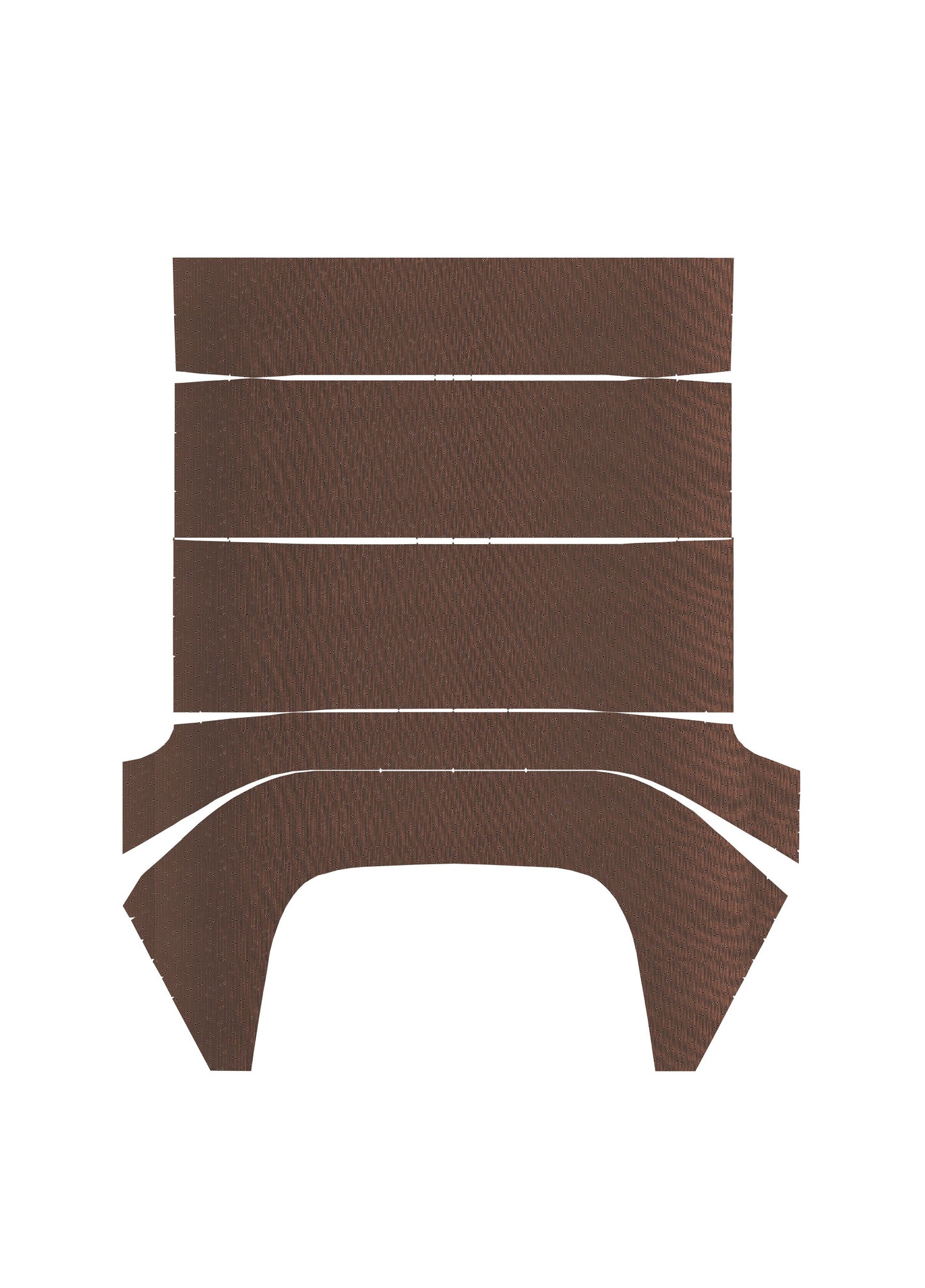 71 DUSTER/DEMON '4-BOW' HEADLINER (WEYMOUTH PERFORATED) - BROWN