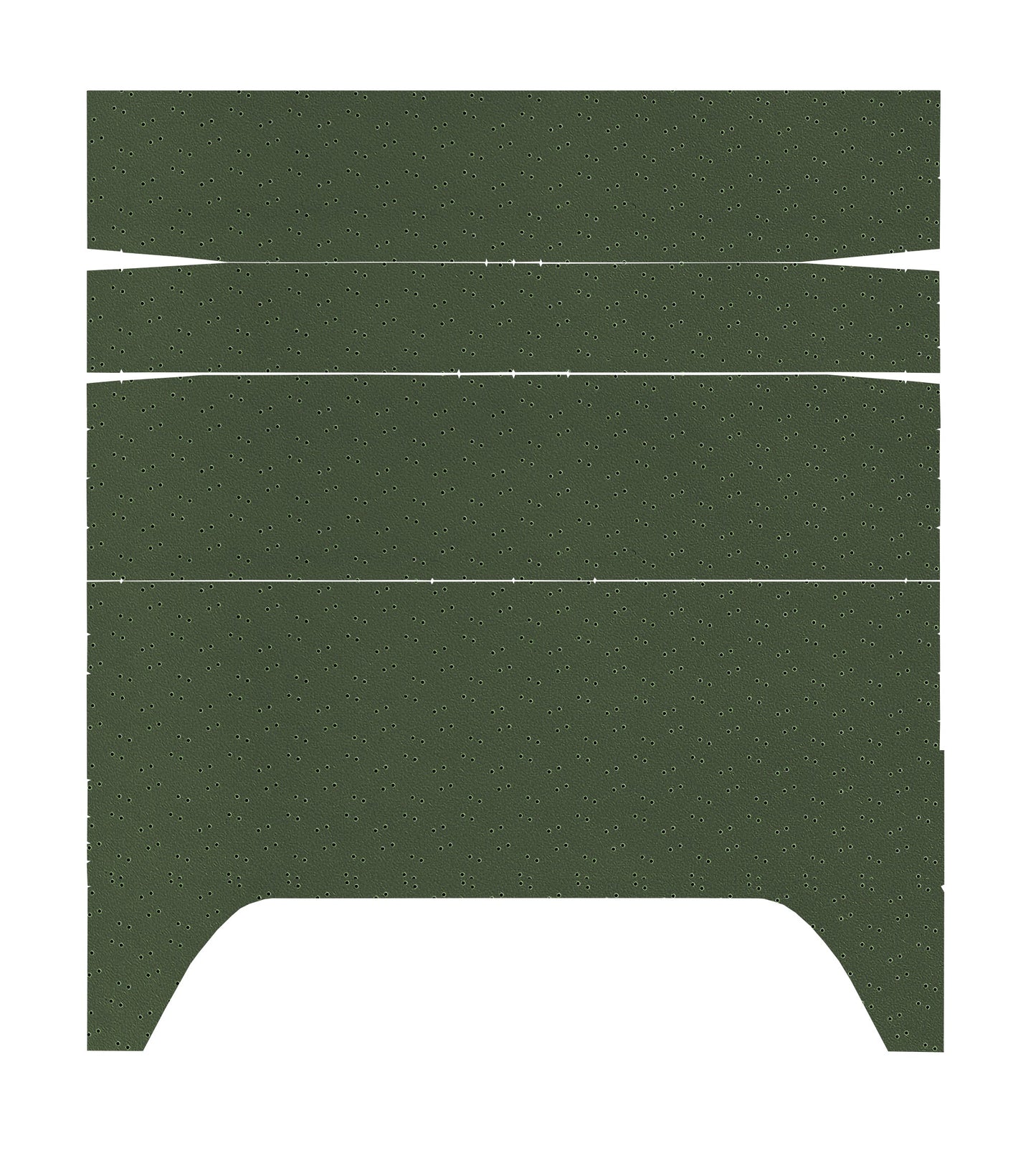 71-72 CHARGER/SATELLITE/ROADRUNNER/GTX '4-BOW' HEADLINER (FINE PEMBROOK PERFORATED) - GREEN