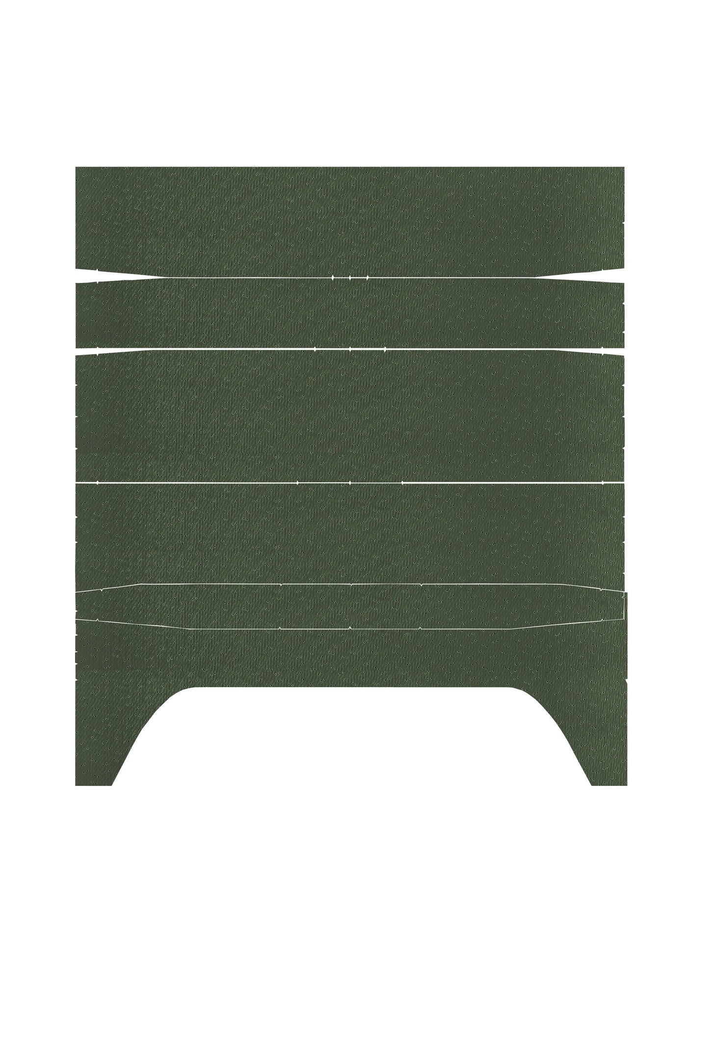 71-72 CHARGER/SATELLITE/ROADRUNNER/GTX '4-BOW' HEADLINER (WEYMOUTH PERFORATED) - GREEN