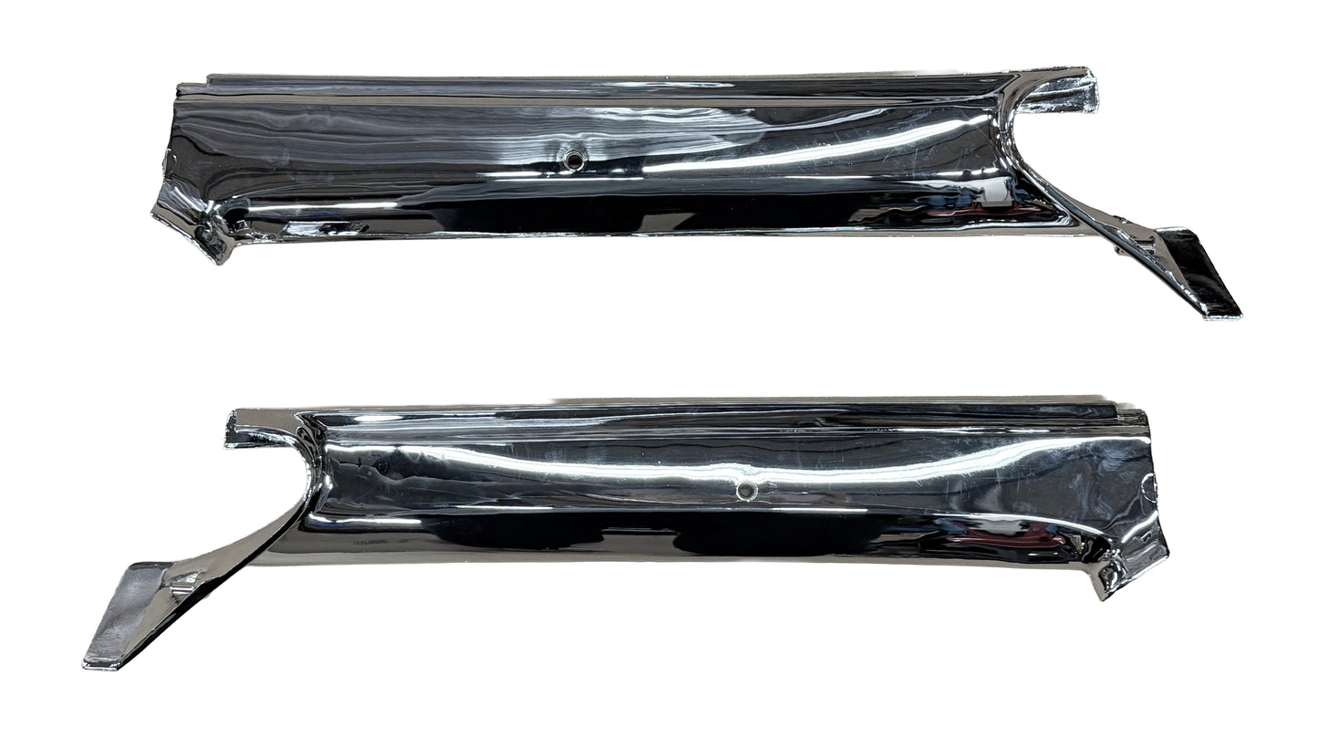 1967 CHEVROLET CAMARO/PONTIAC FIREBIRD INNER PILLAR - CHROME,67 CONV INNER PILLARS - CHROME