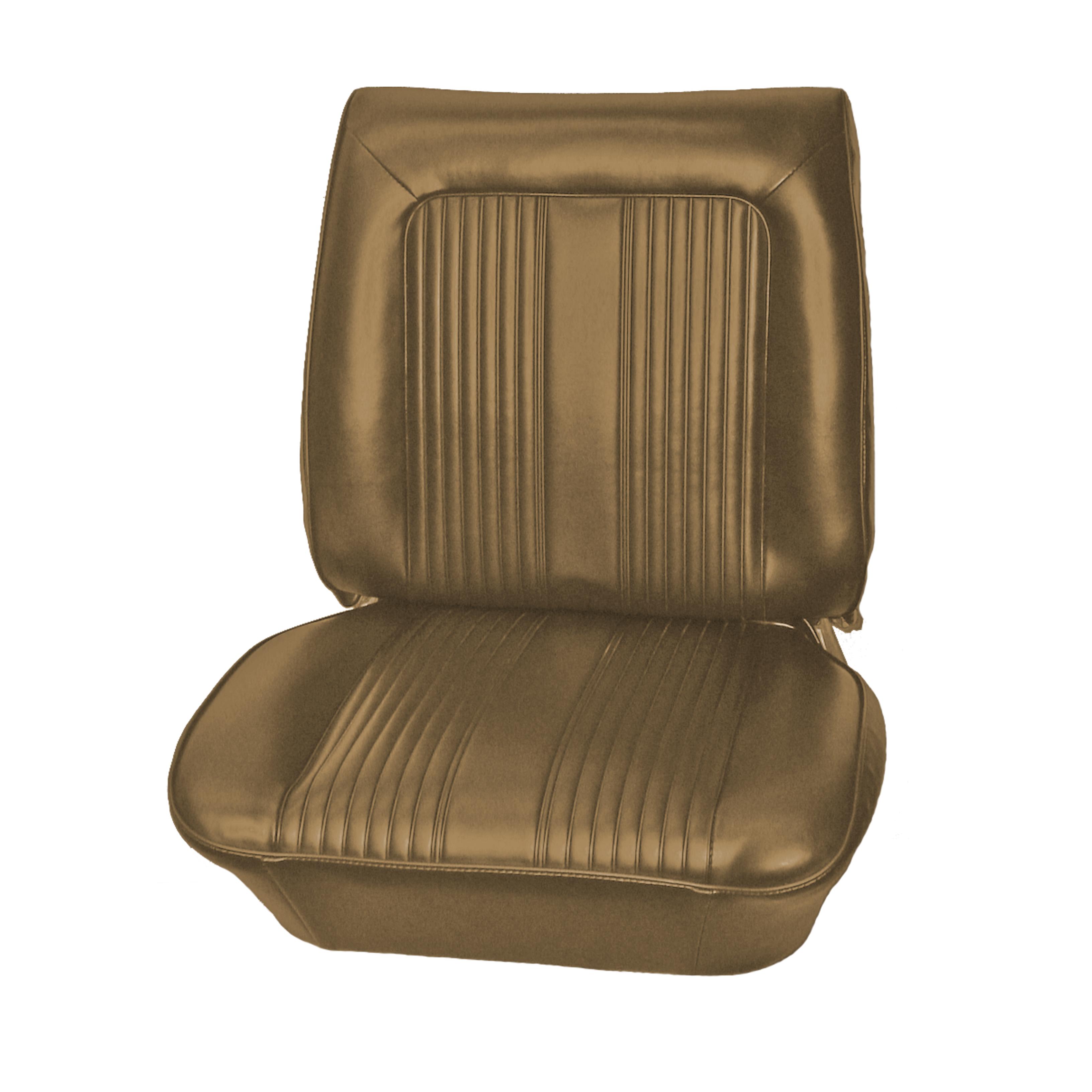 64 Gto/Lemans Bucket Seat Upholstery - Saddle - Legendary Auto