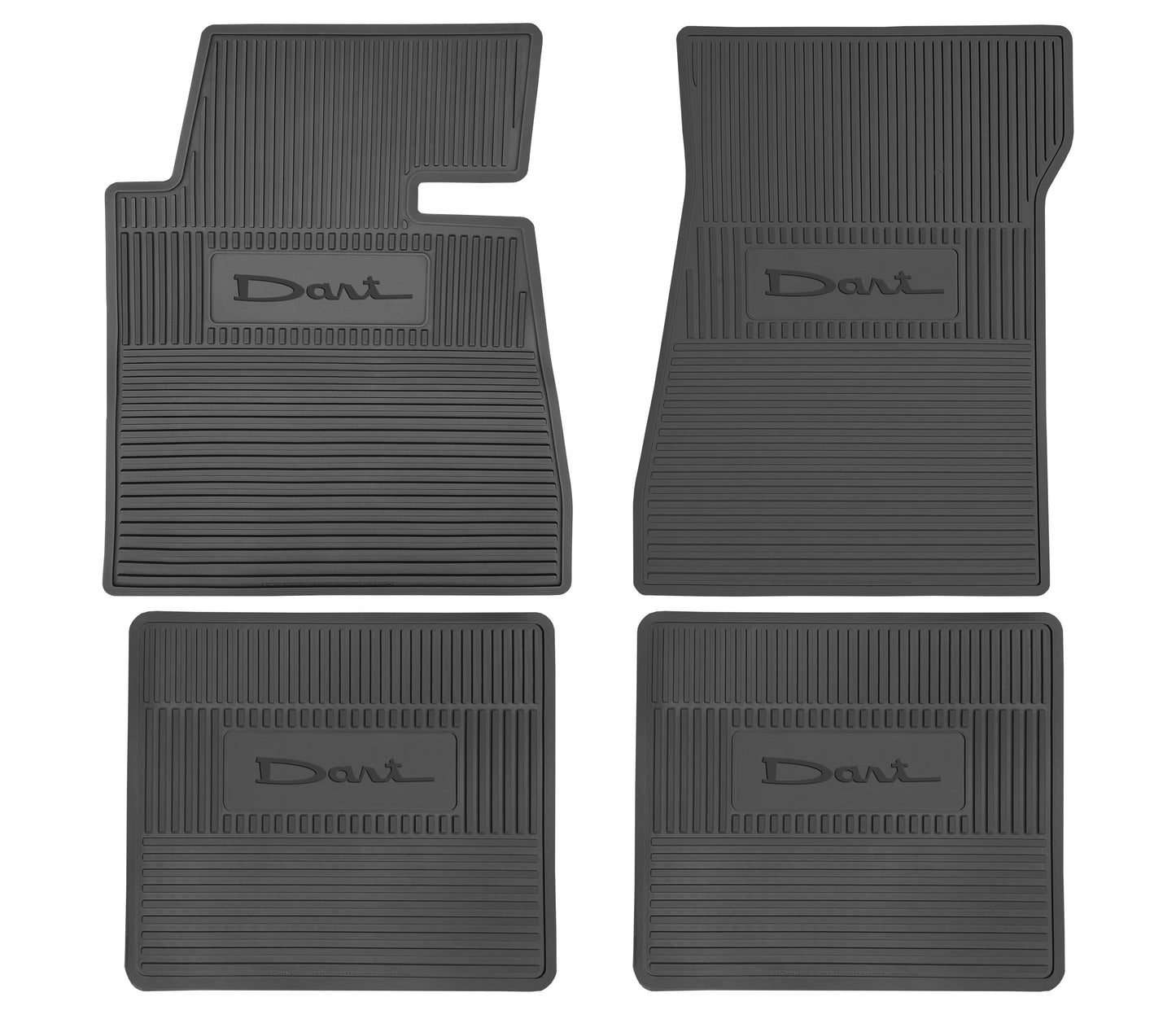 62 DODGE 'DART' FLOOR MATS W/ AUTOMATIC TRANSMISSION - BLACK