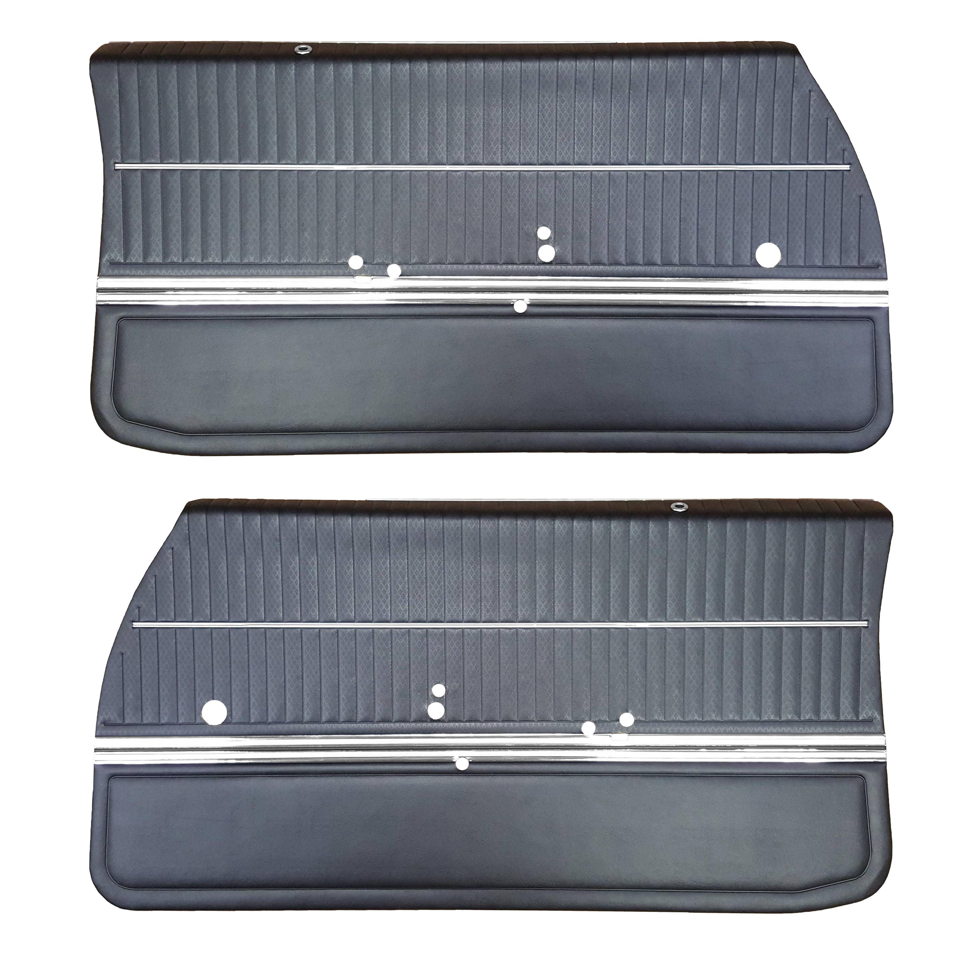 69 Cutlass S/442 Sports Coupe Assembled Door Panels - Black