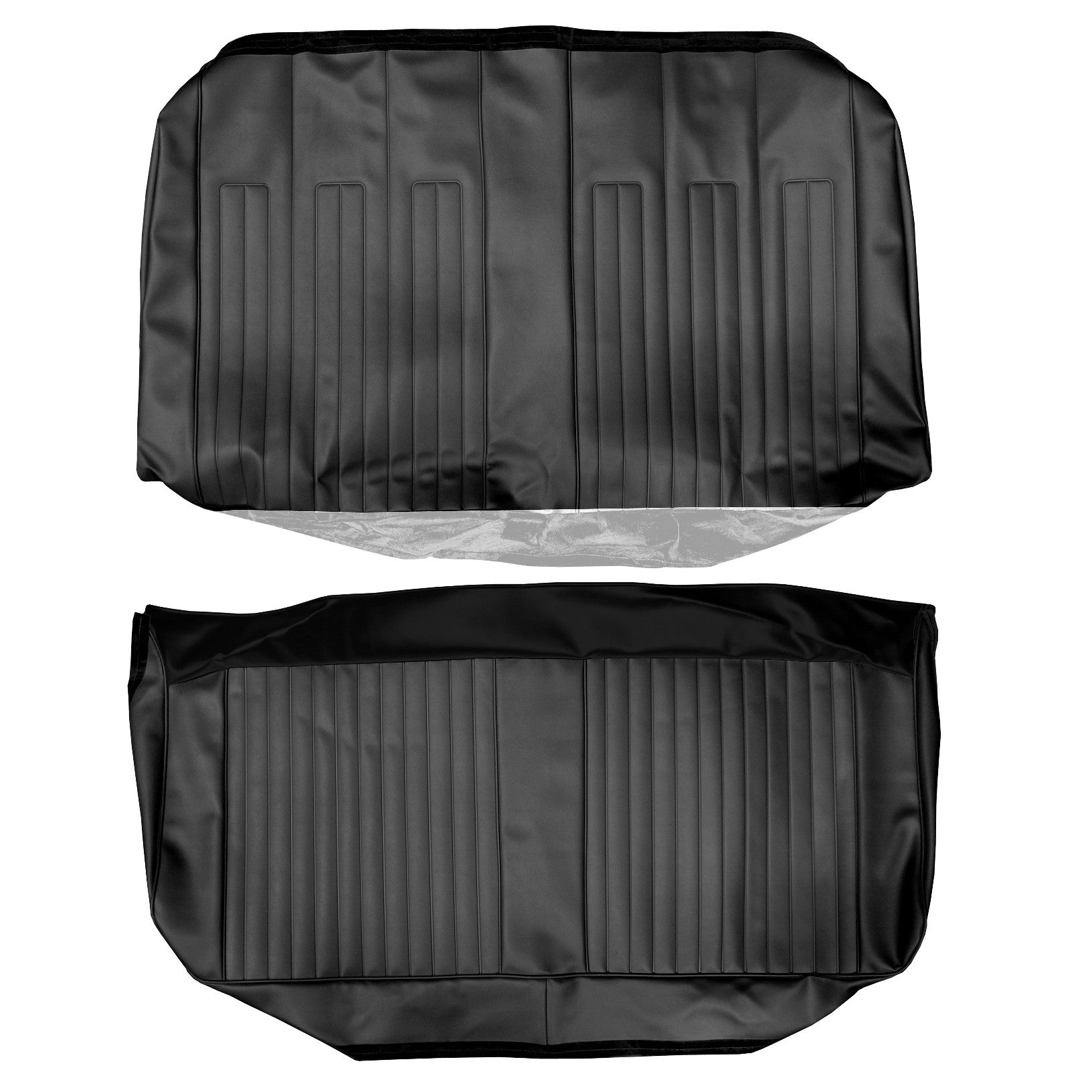 68 Gto/Lemans Convertible Rear Seat Upholstery - Black - Legendary