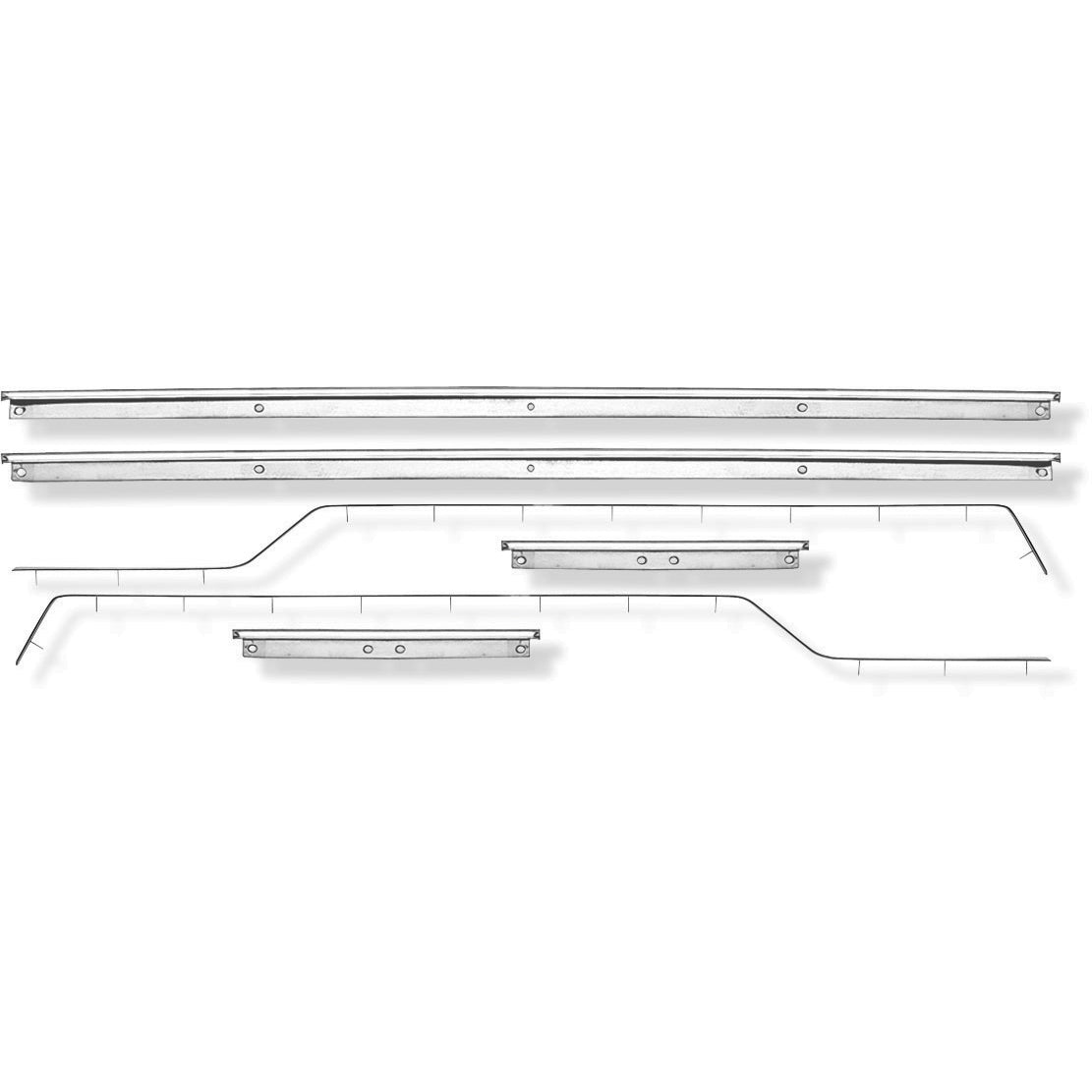 1967 CHEVROLET CAMARO/PONTIAC FIREBIRD DLX DOOR PANEL MOLDINGS