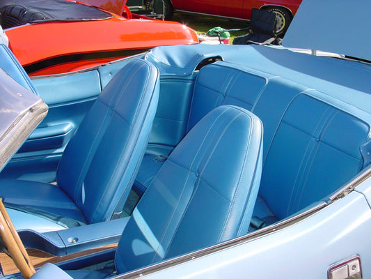 Classic Car Interior Blue Plymouth