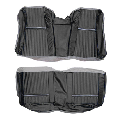 65 SPORT FURY HARDTOP REAR UPHOLSTERY - BLACK