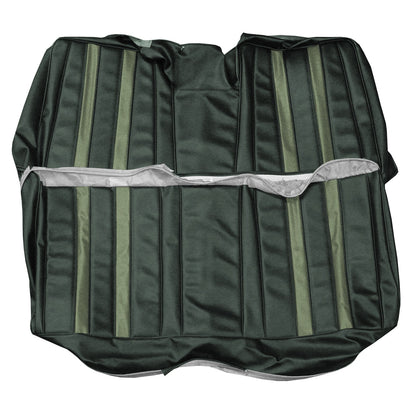 68 SPORT FURY HARDTOP REAR UPHOLSTERY - DARK GREEN W/ LIGHT GREEN ACCENT