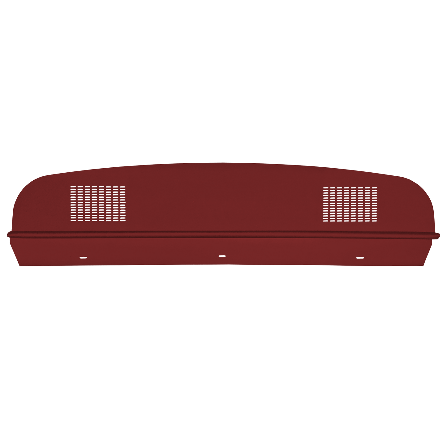 64-65 DODGE/PLYMOUTH B-BODY HARDTOP PACKAGE TRAY WITH DUAL SPEAKER CUT-OUTS - RED