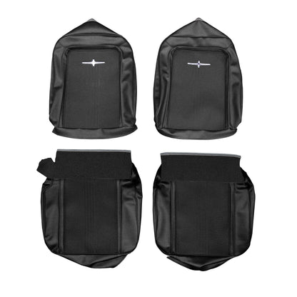 64 CHRYSLER 300/300K BUCKET SEAT UPHOLSTERY - BLACK
