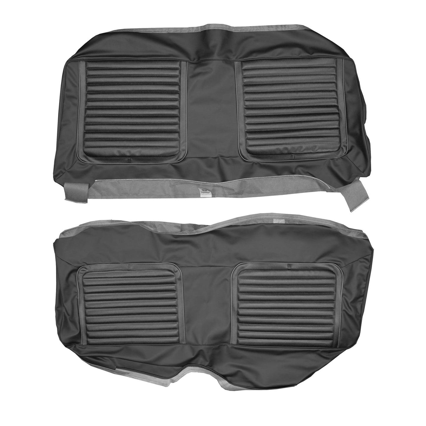 65 BELVEDERE II HARDTOP REAR UPHOLSTERY - BLACK