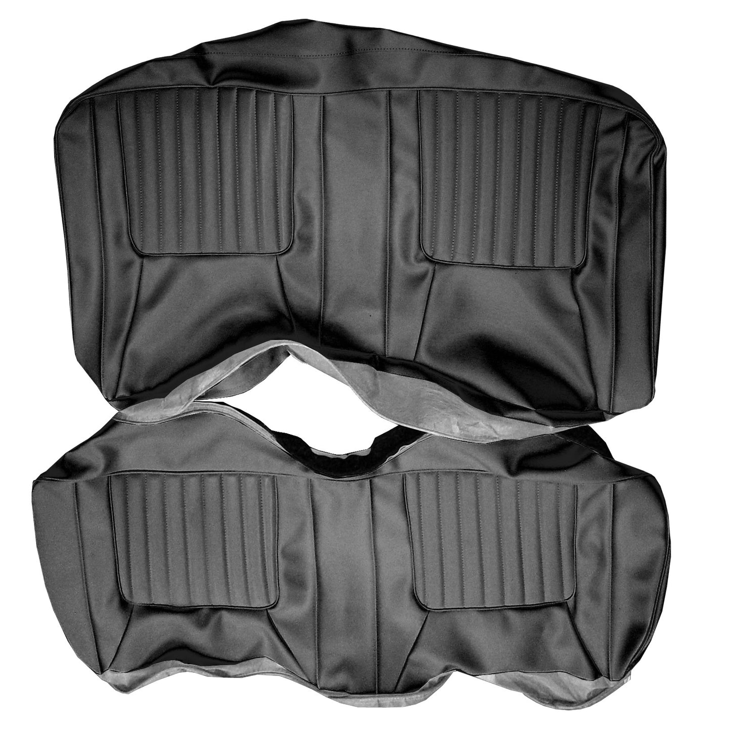 71 CHALLENGER "DELUXE" CONV. REAR UPHOLSTERY - BLACK