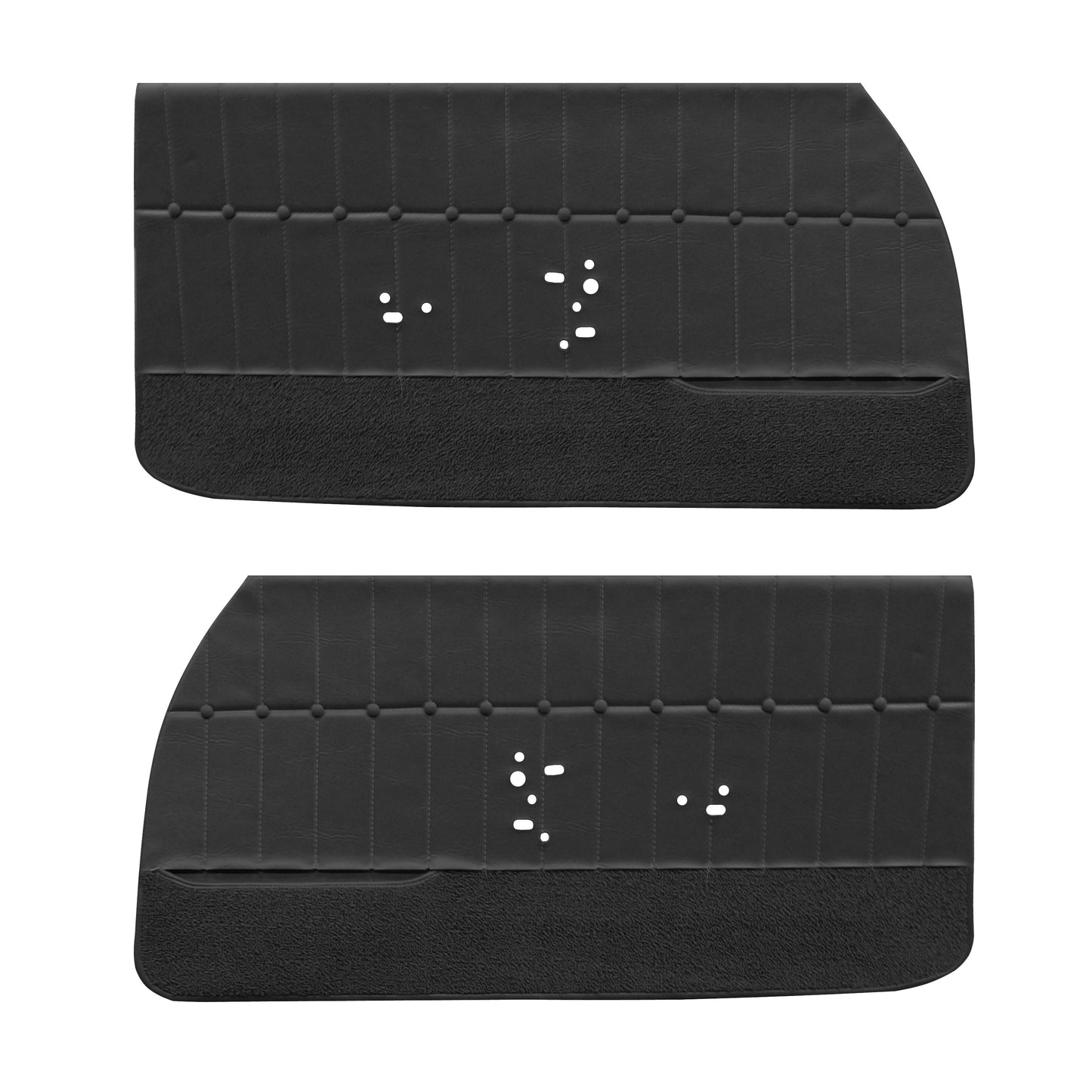 71-72 MONTE CARLO FRONT DOOR PANELS (UNASSEMBLED) - BLACK