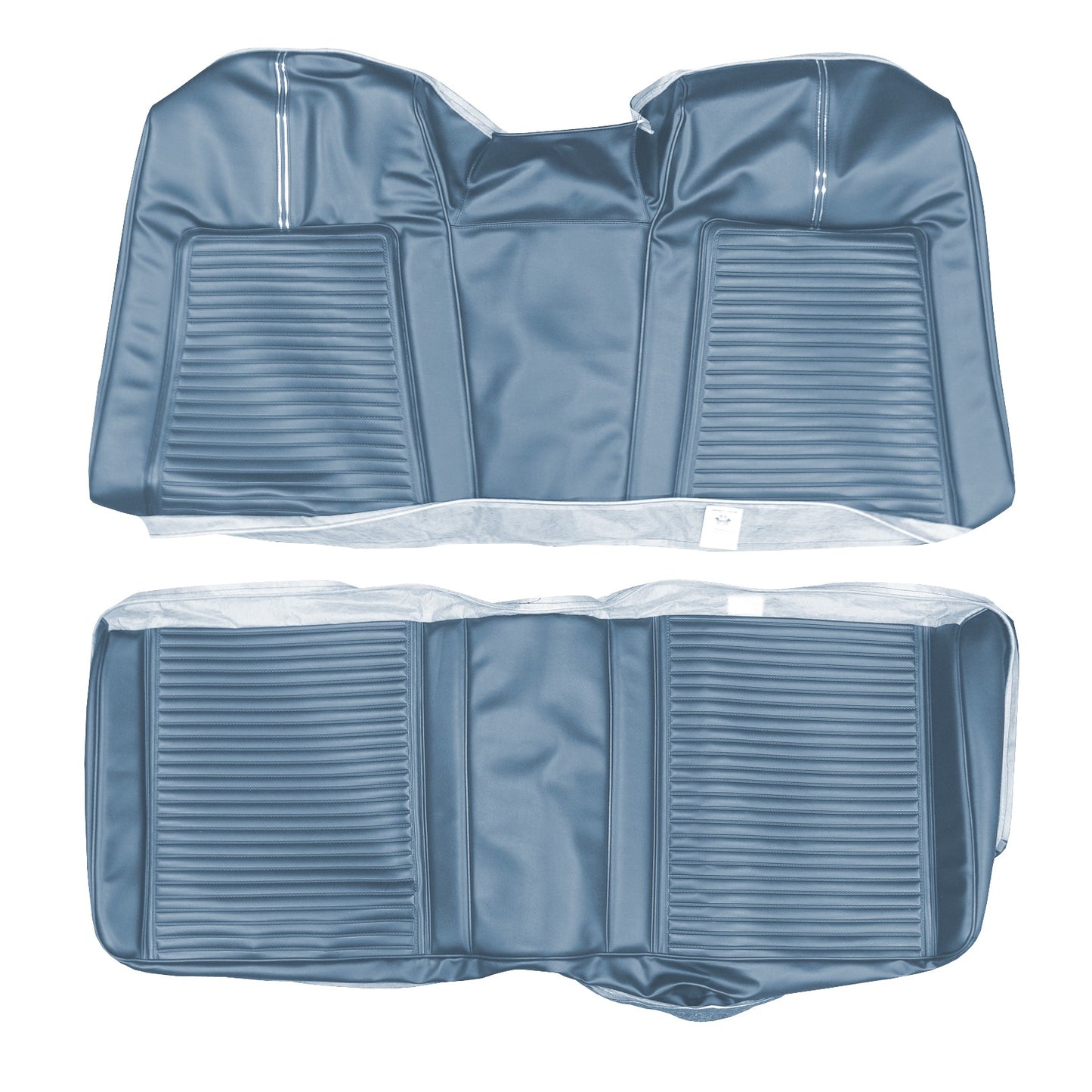 66 SPORT FURY HARDTOP REAR UPHOLSTERY - BLUE